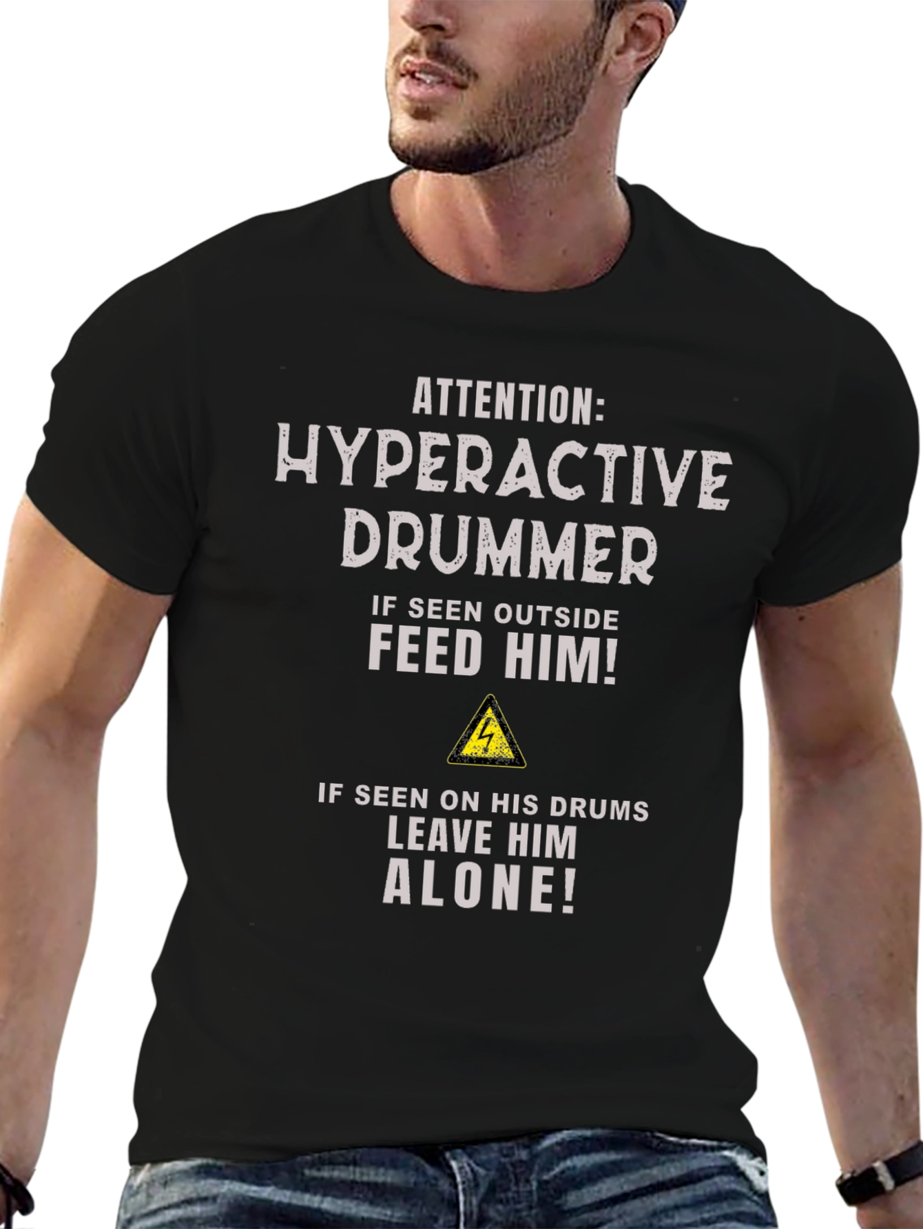 Hyperactive Drummer T-Shirt - Funny Musician Tee