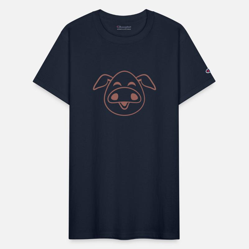 Little cute piggy face comic pig piglet animal