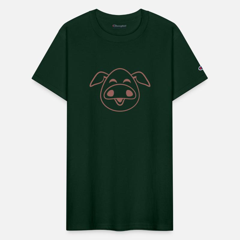Little cute piggy face comic pig piglet animal