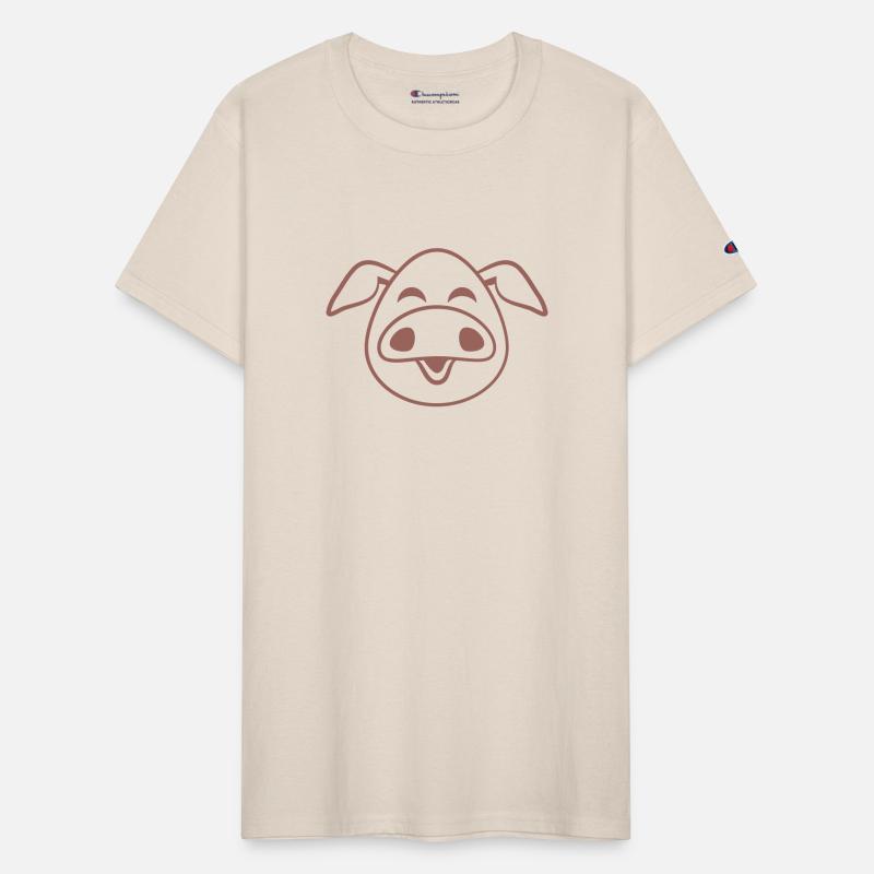 Little cute piggy face comic pig piglet animal
