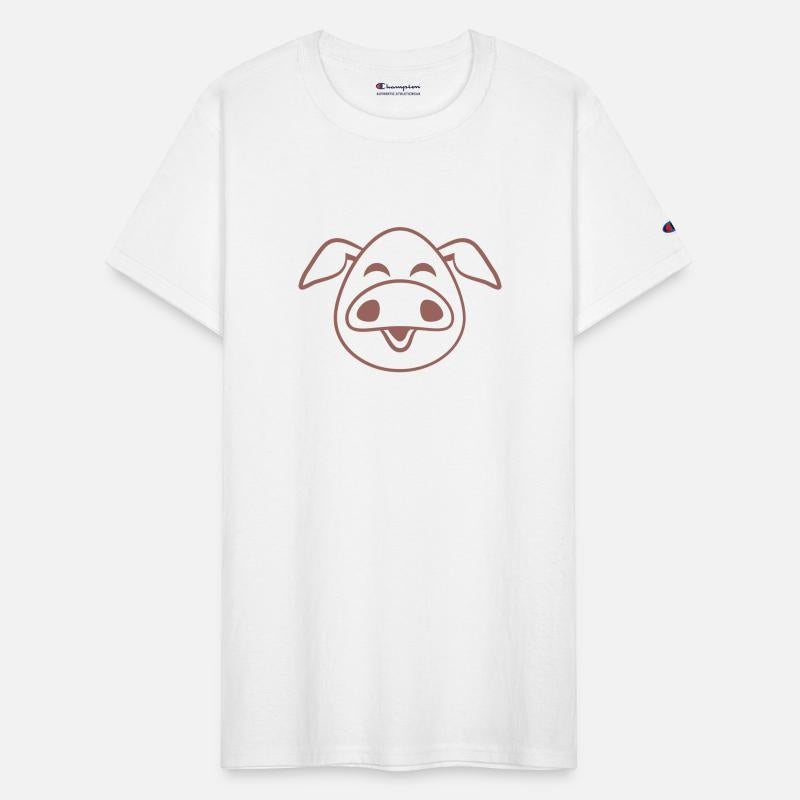 Little cute piggy face comic pig piglet animal