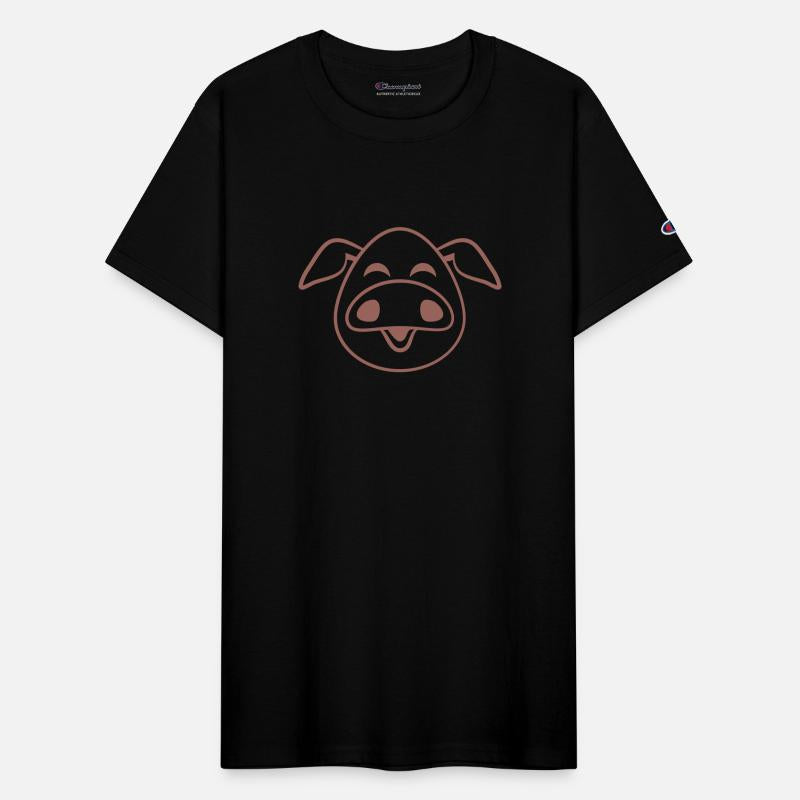 Little cute piggy face comic pig piglet animal