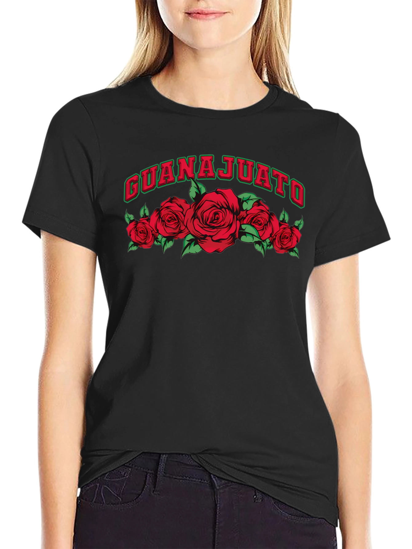 Guanajuato Roses Graphic Tee - Black