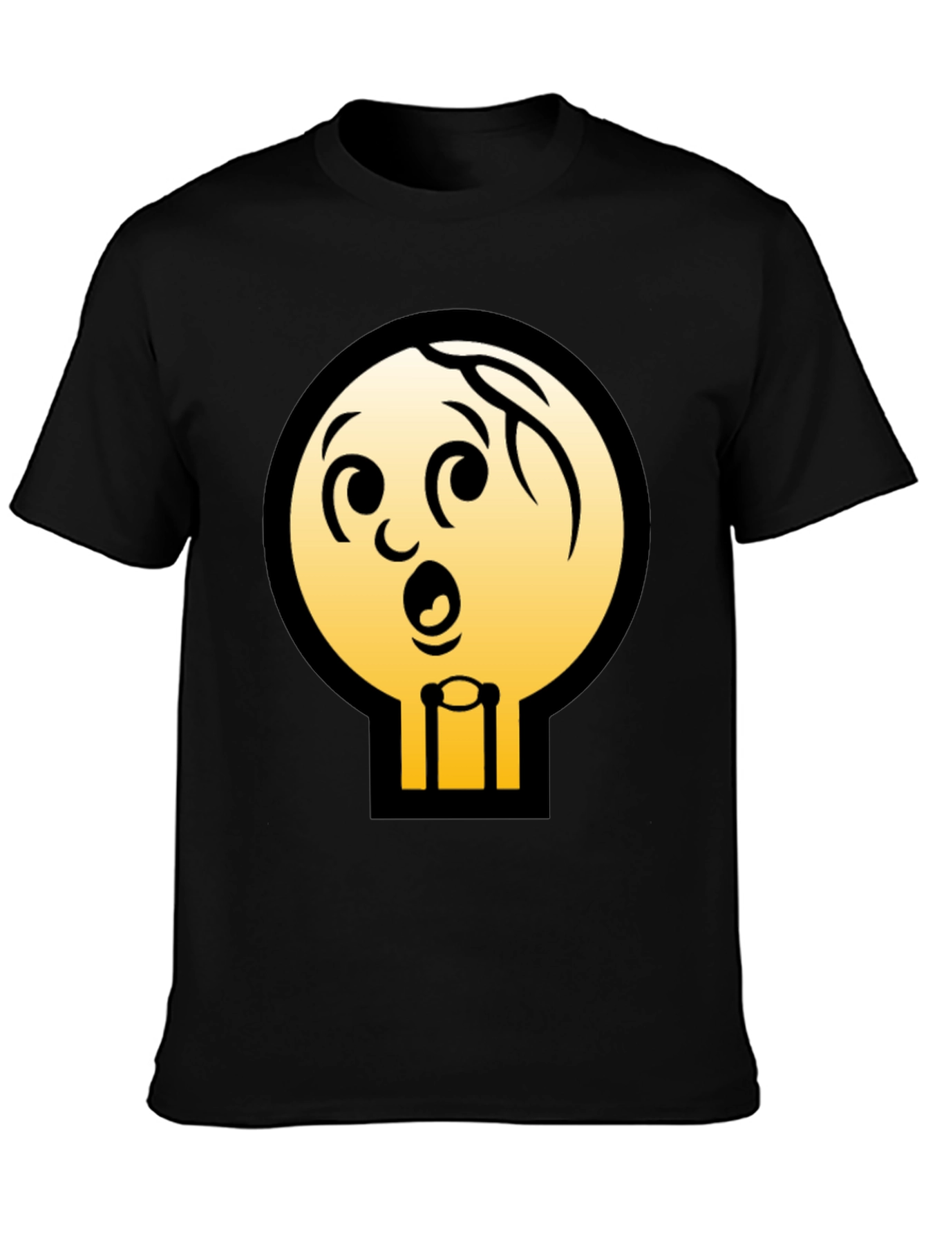 Cartoon Character Graphic Tee - Black