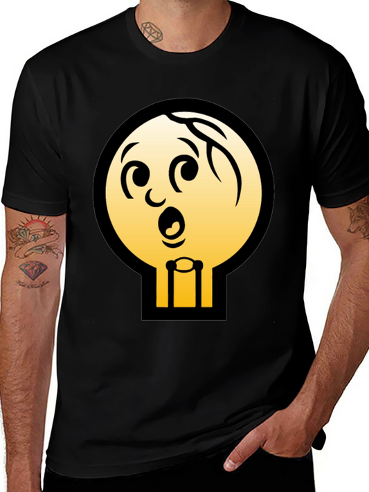 Cartoon Character Graphic Tee - Black