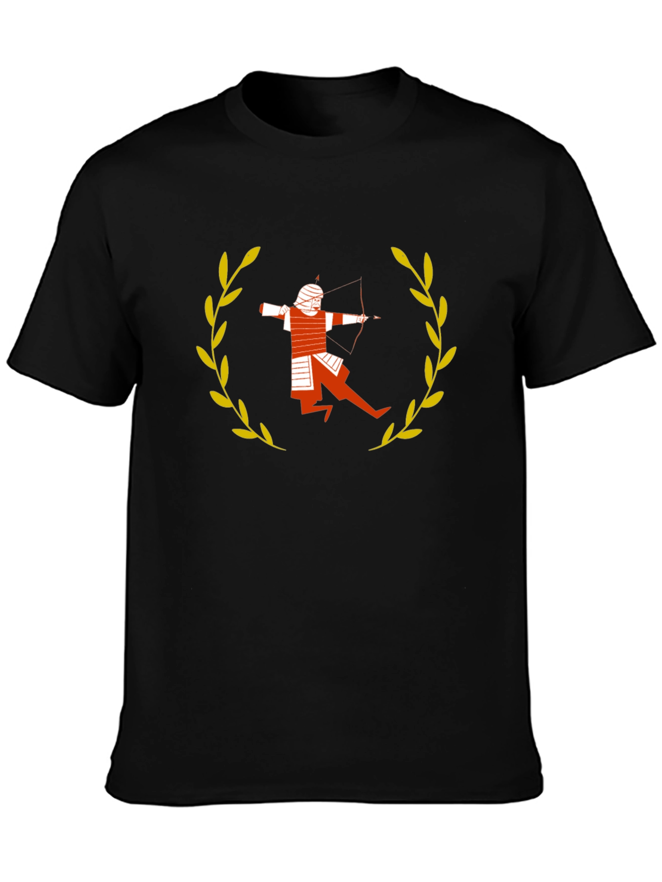 Archer Graphic Tee - Black Cotton Shirt
