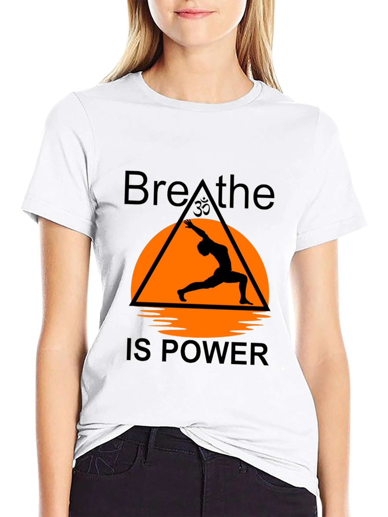 Breathe is Power Yoga T-Shirt - Black Graphic Tee
