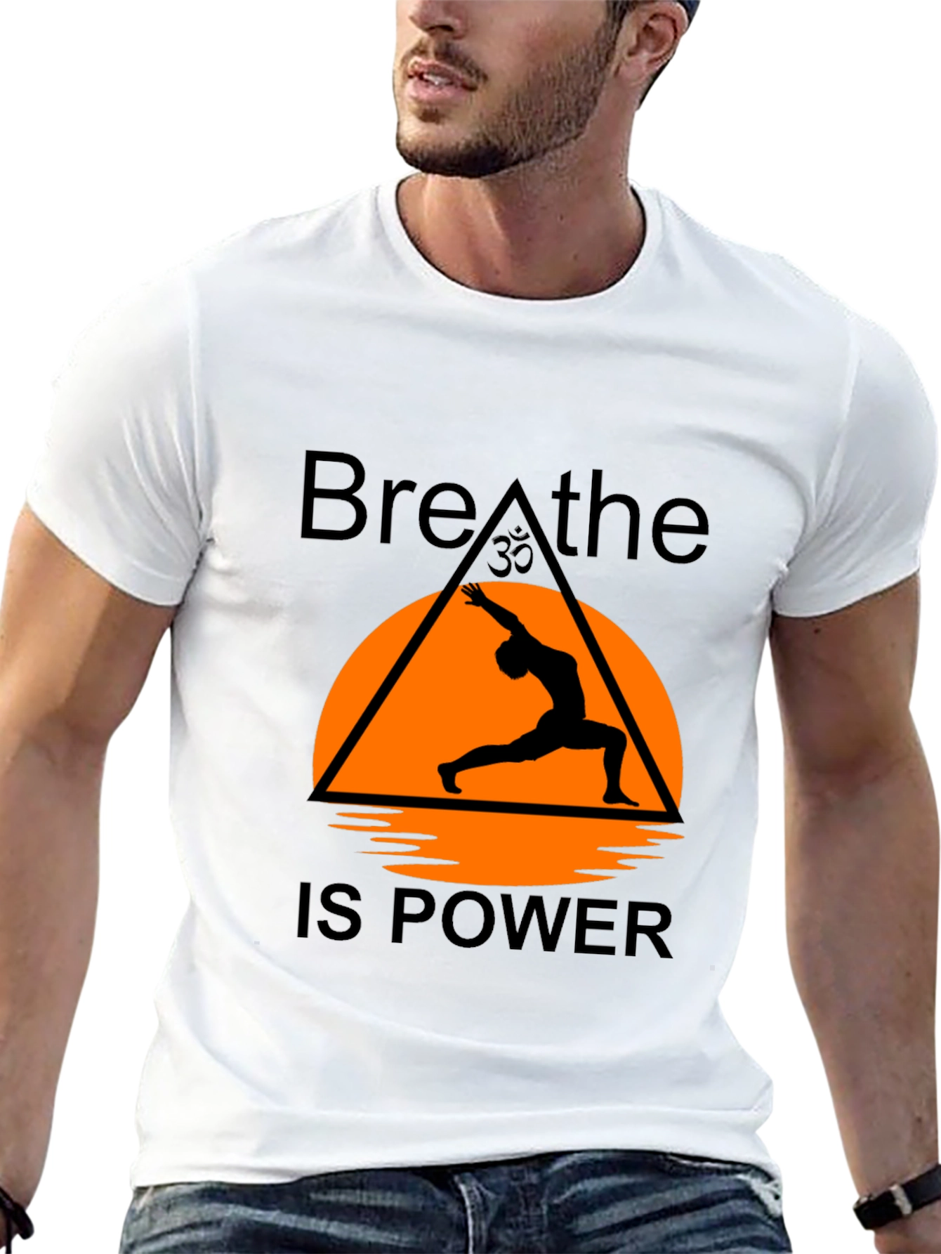 Breathe is Power Yoga T-Shirt - Black Graphic Tee