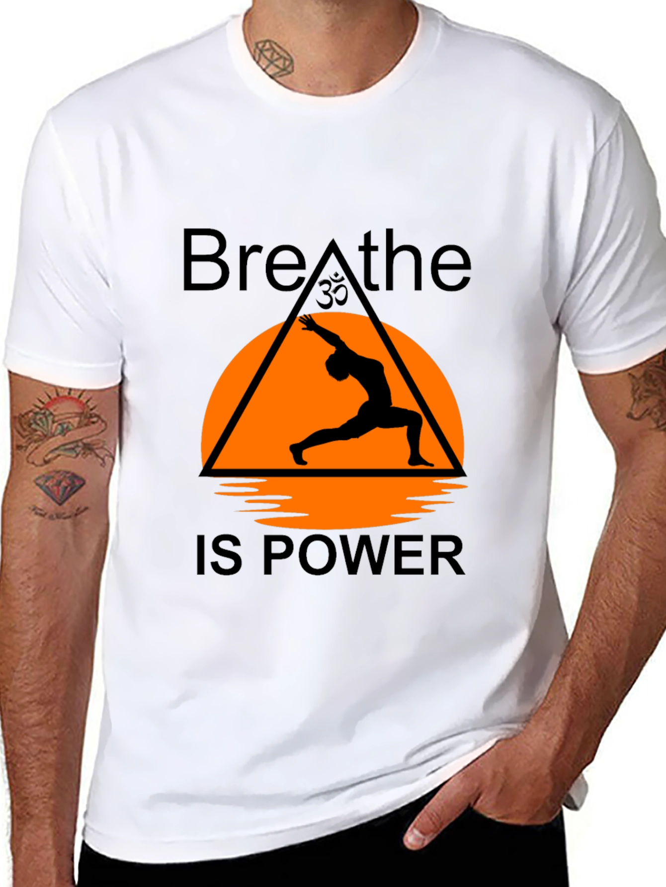 Breathe is Power Yoga T-Shirt - Black Graphic Tee