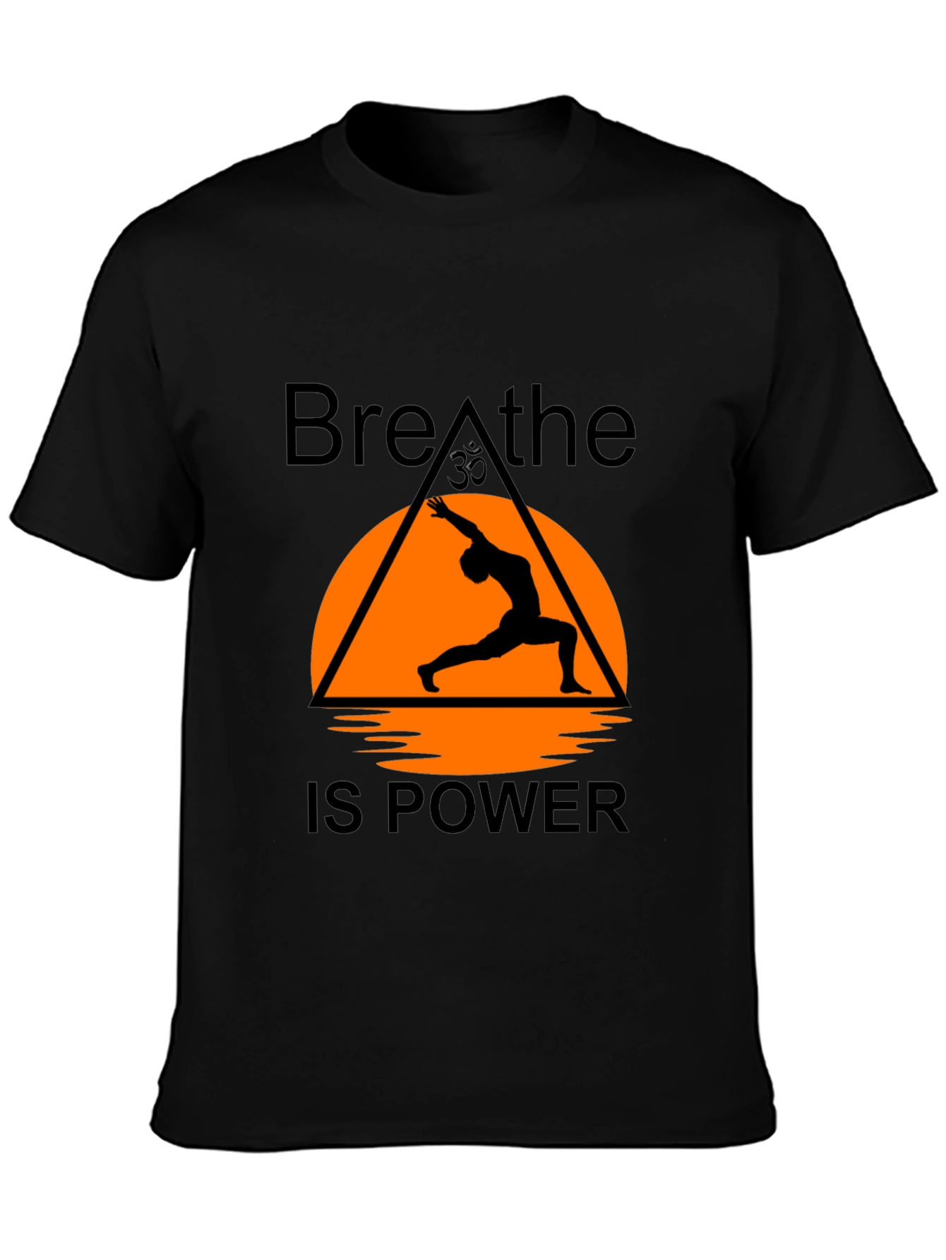 Breathe is Power Yoga T-Shirt - Black Graphic Tee