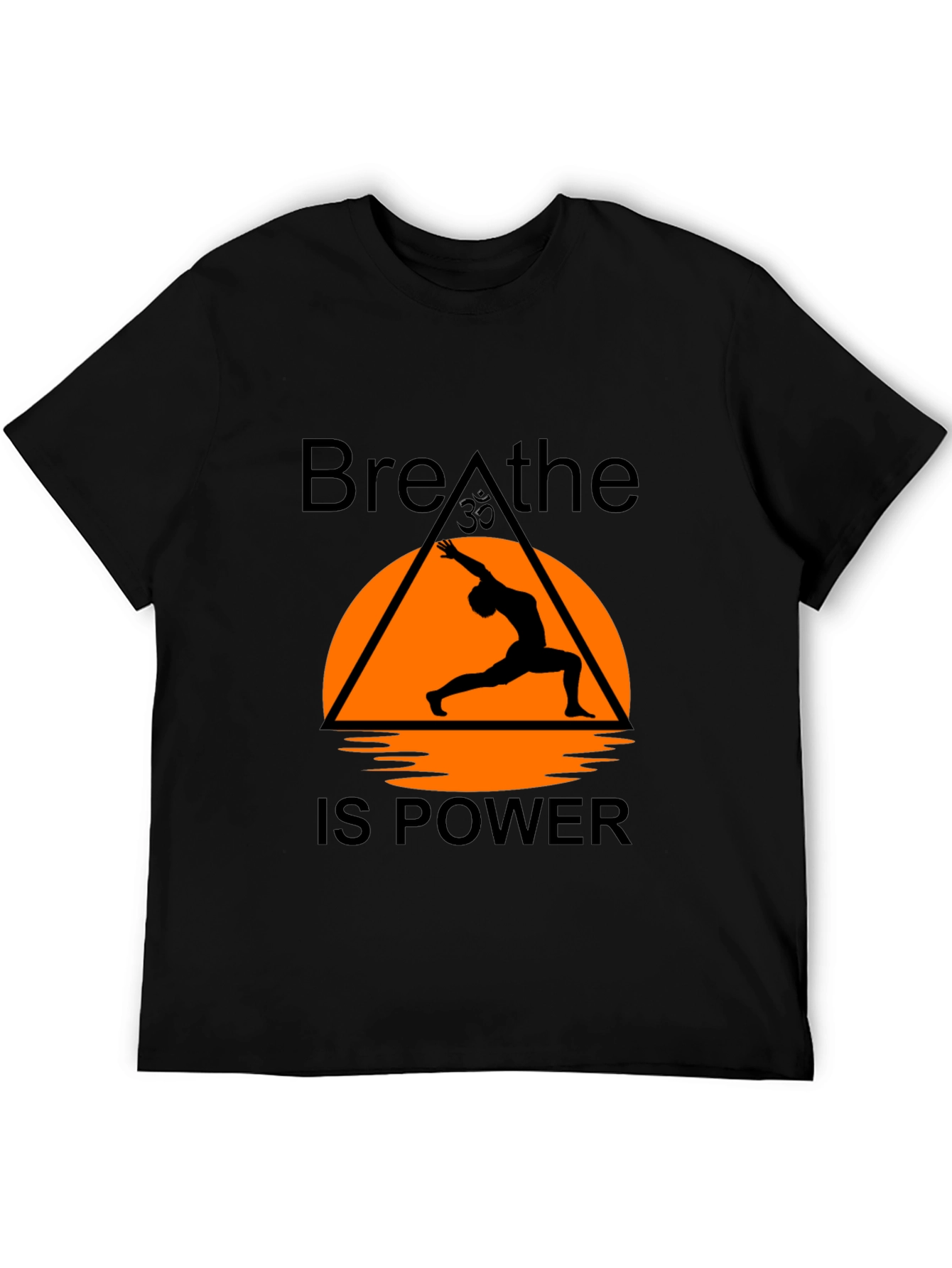 Breathe is Power Yoga T-Shirt - Black Graphic Tee