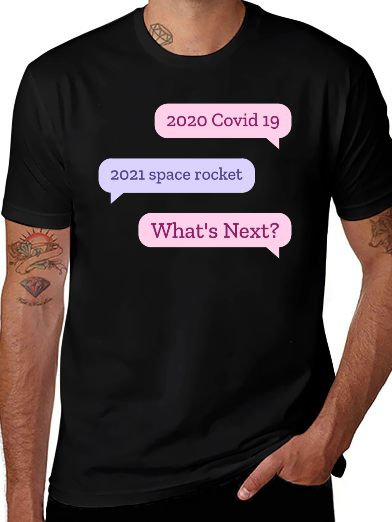 Humorous 2020/2021 Whats Next? Black T-Shirt