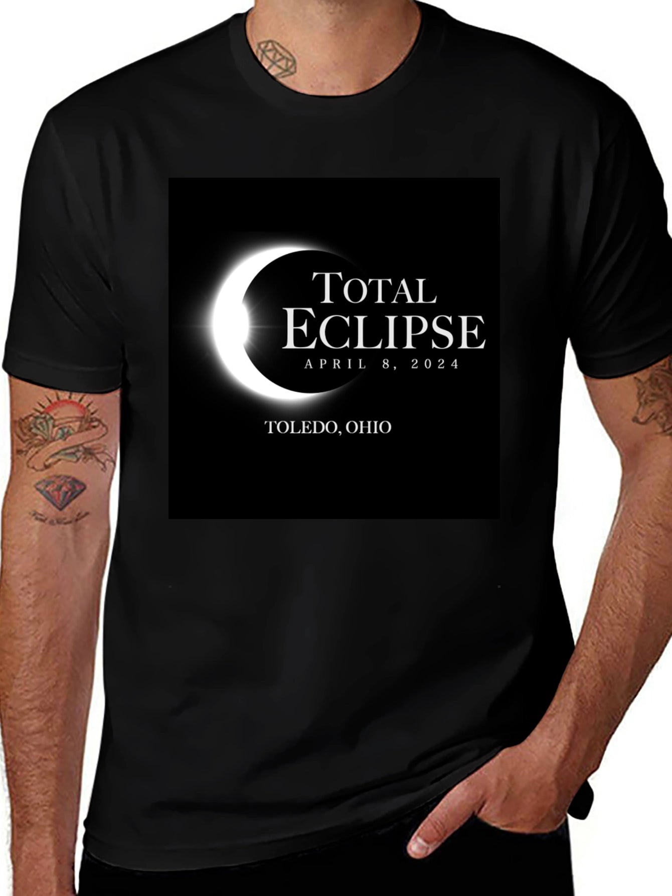 Total Eclipse April 8 2024 Toledo Ohio T-Shirt
