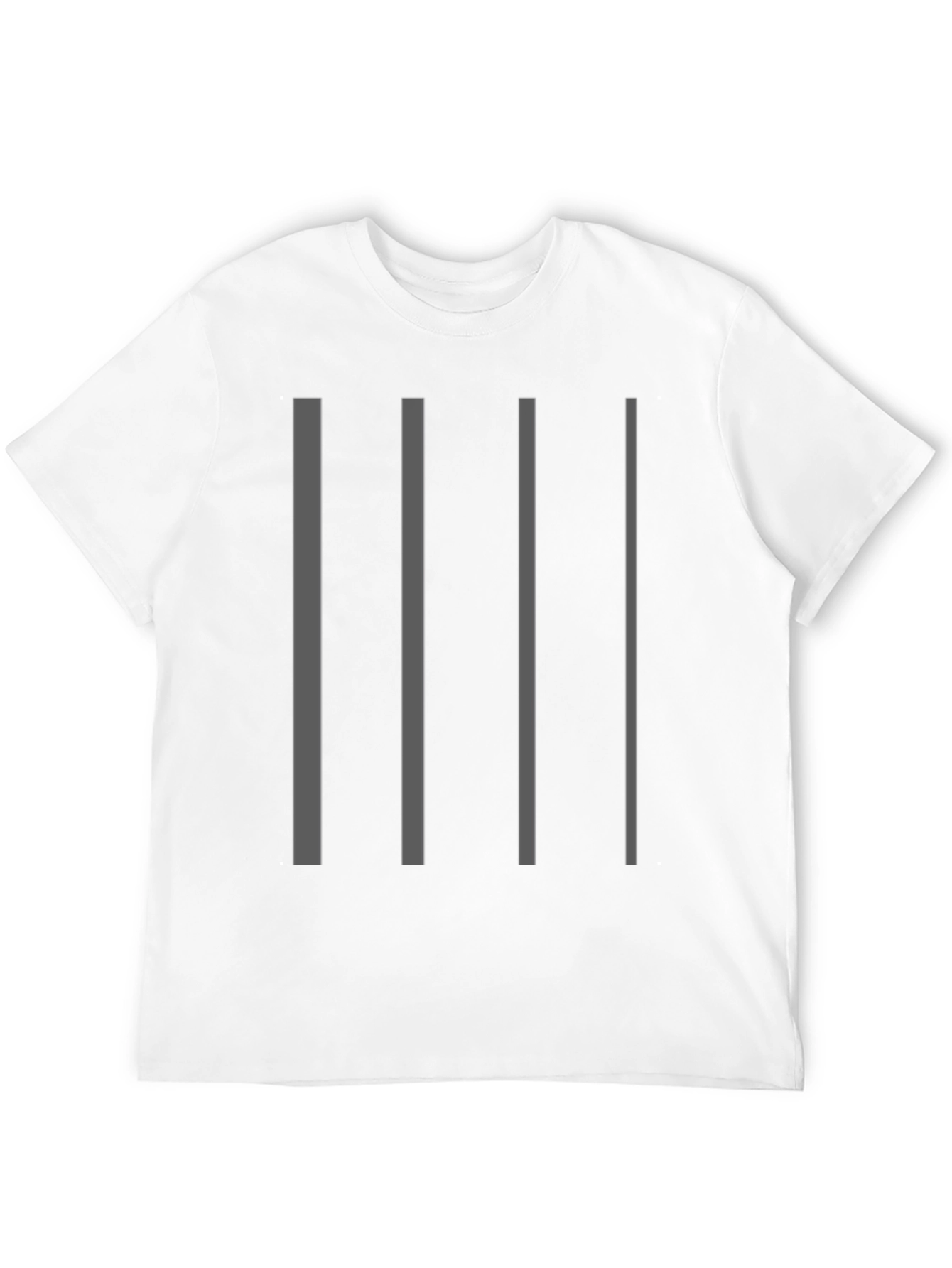 Striped Graphic Tee - Modern Minimalist Style