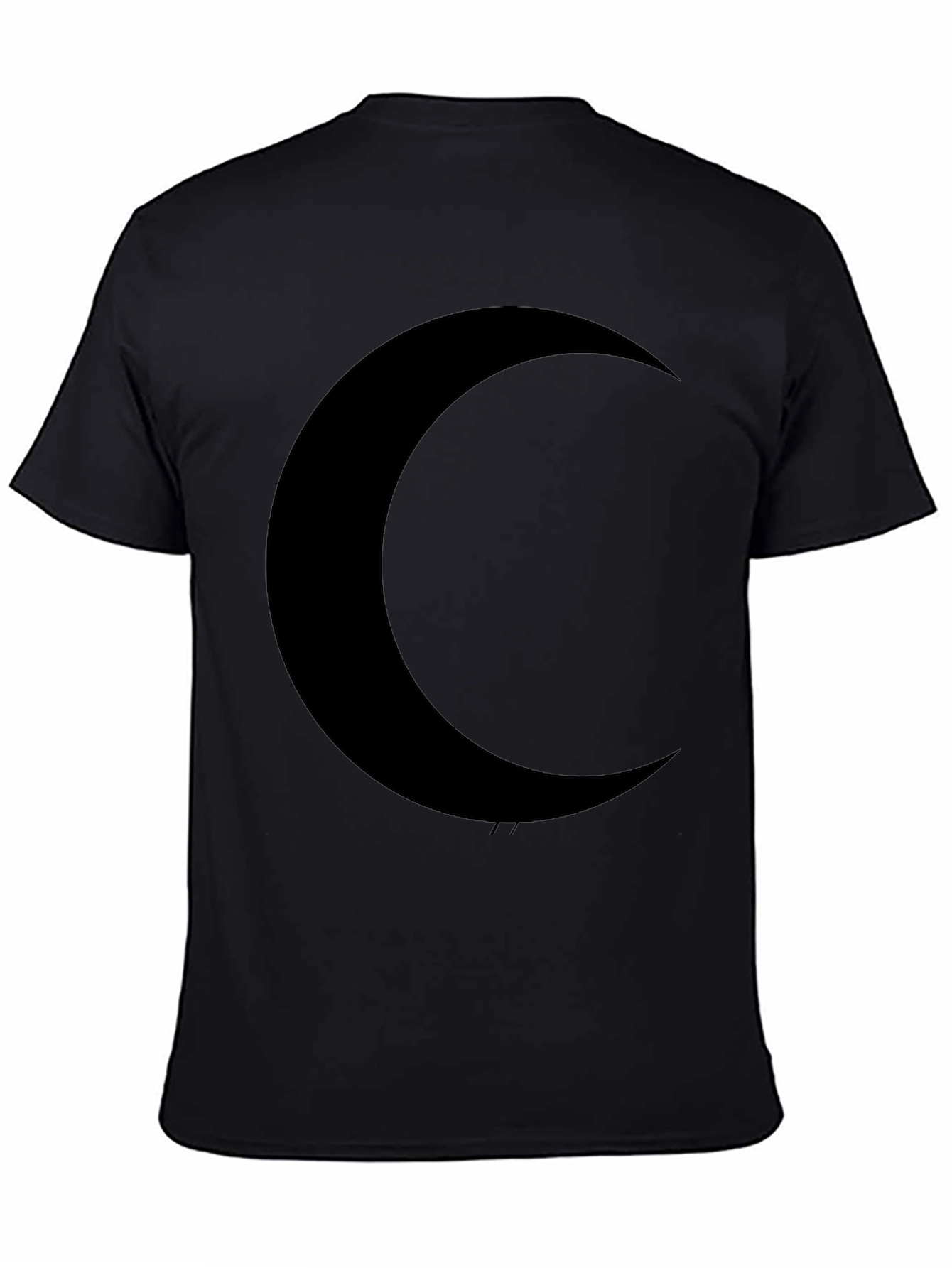 Crescent Moon Graphic Black T-Shirt - Unique Stylish Design