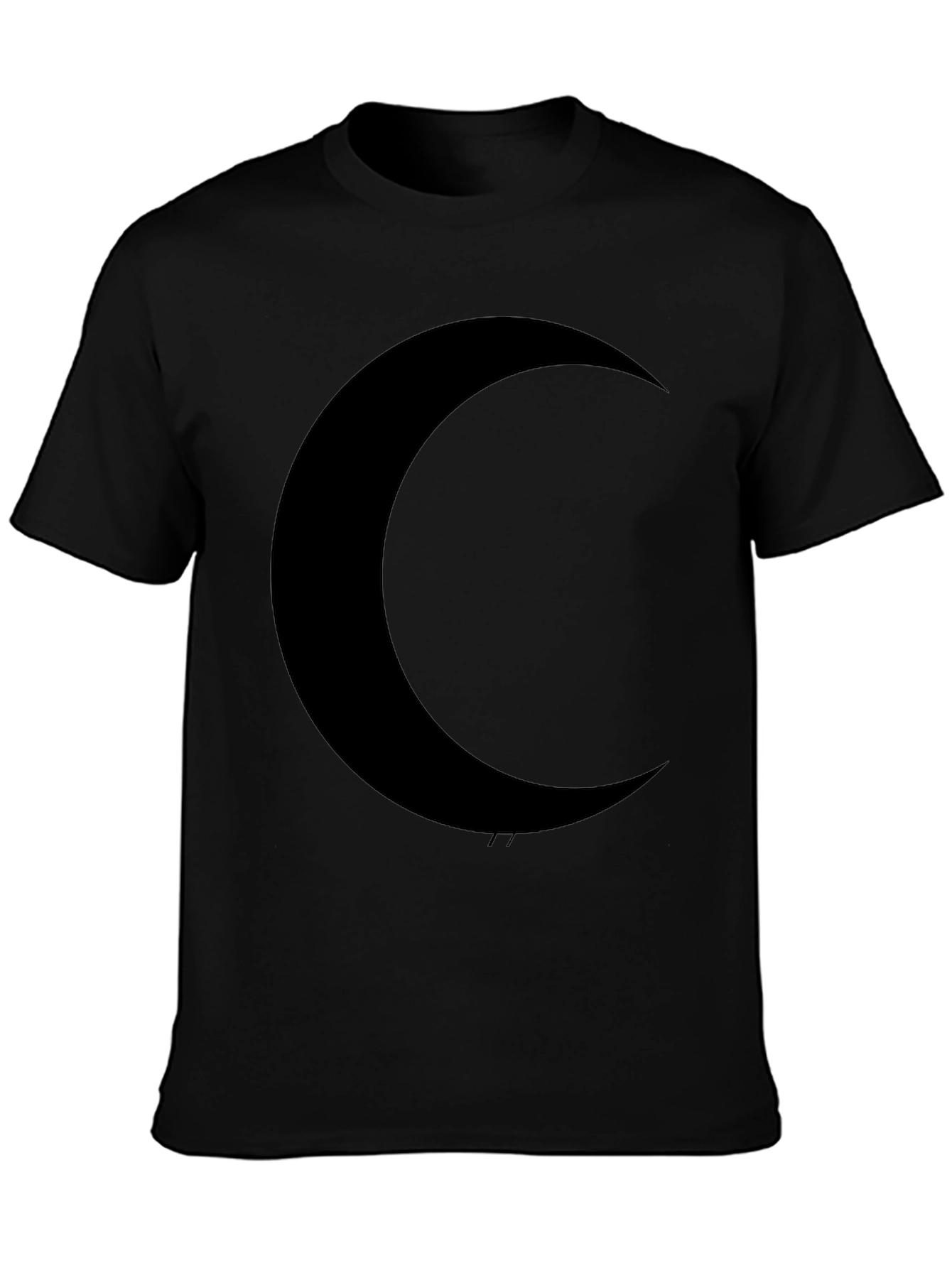 Crescent Moon Graphic Black T-Shirt - Unique Stylish Design