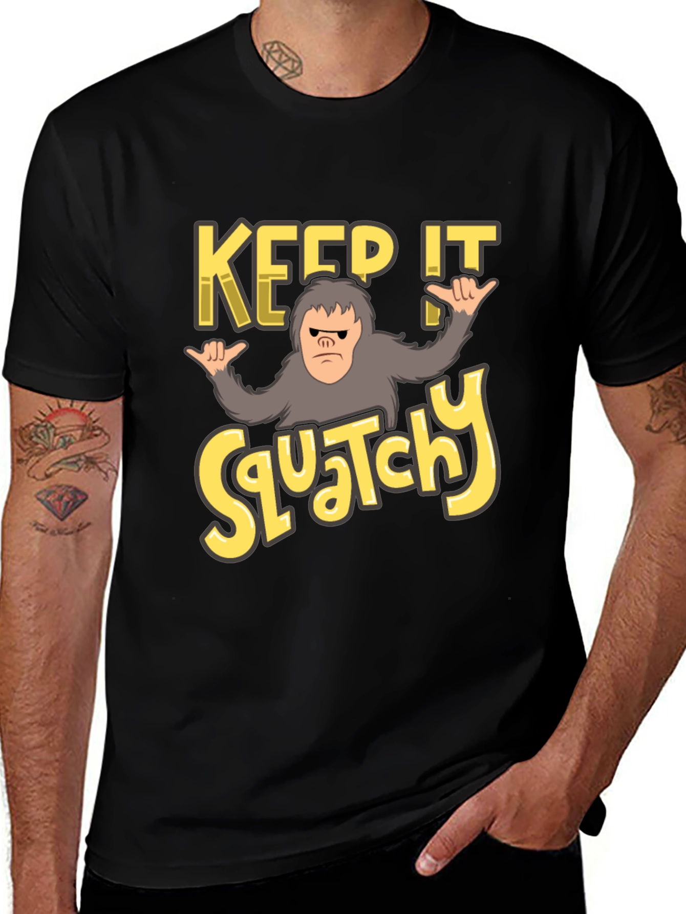 Keep It Squatchy T-Shirt Funny Bigfoot Tee