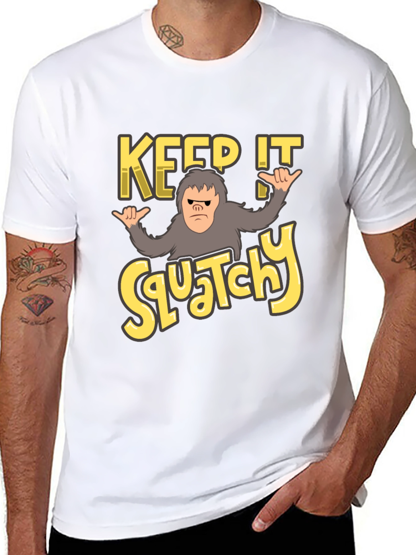 Keep It Squatchy T-Shirt Funny Bigfoot Tee