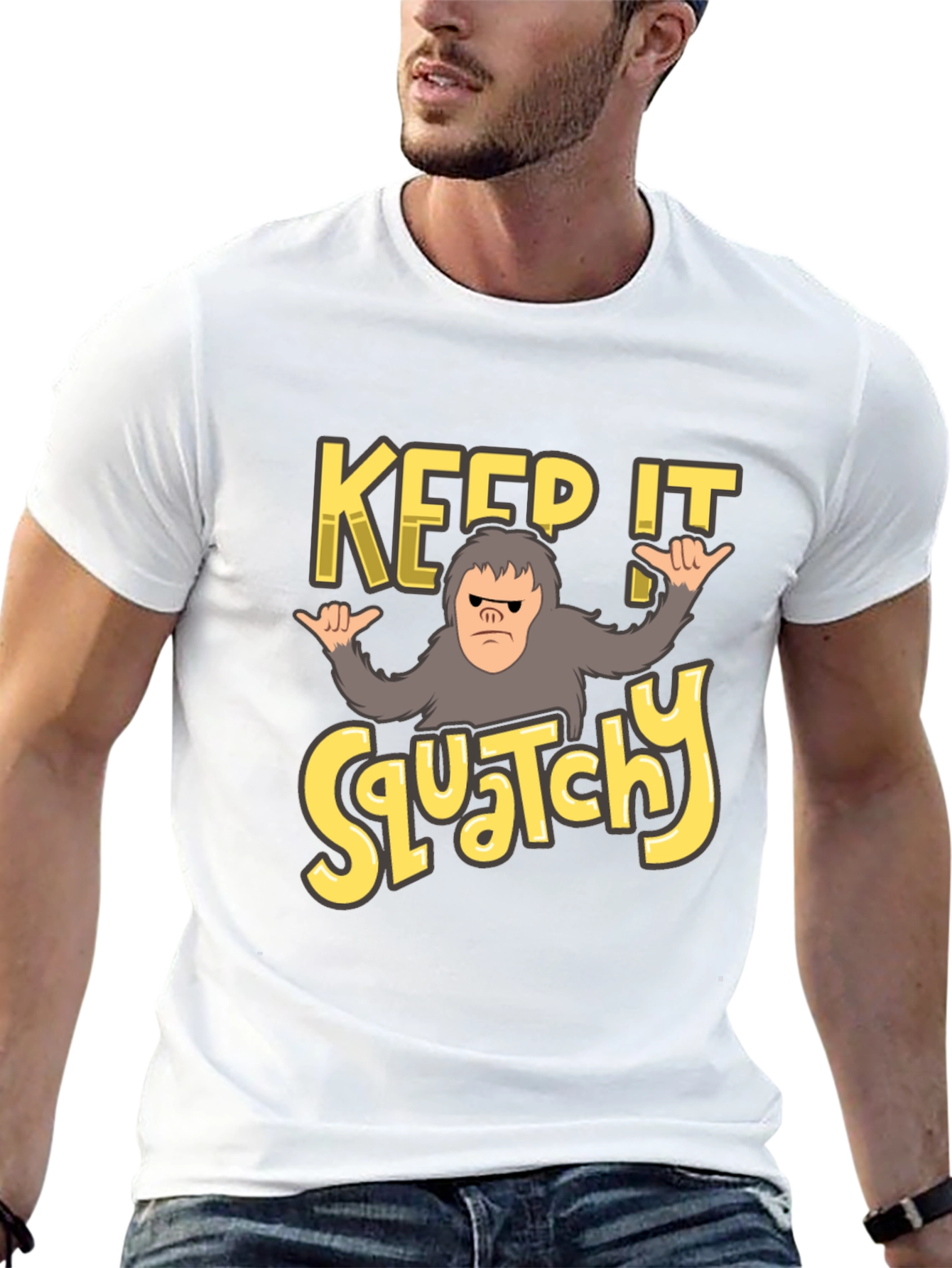 Keep It Squatchy T-Shirt Funny Bigfoot Tee