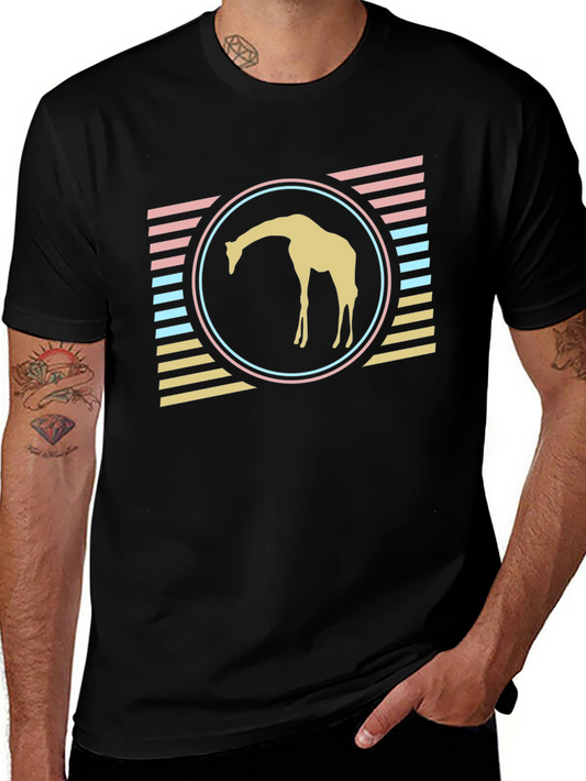 Retro Giraffe Tee - Vintage Style T-Shirt