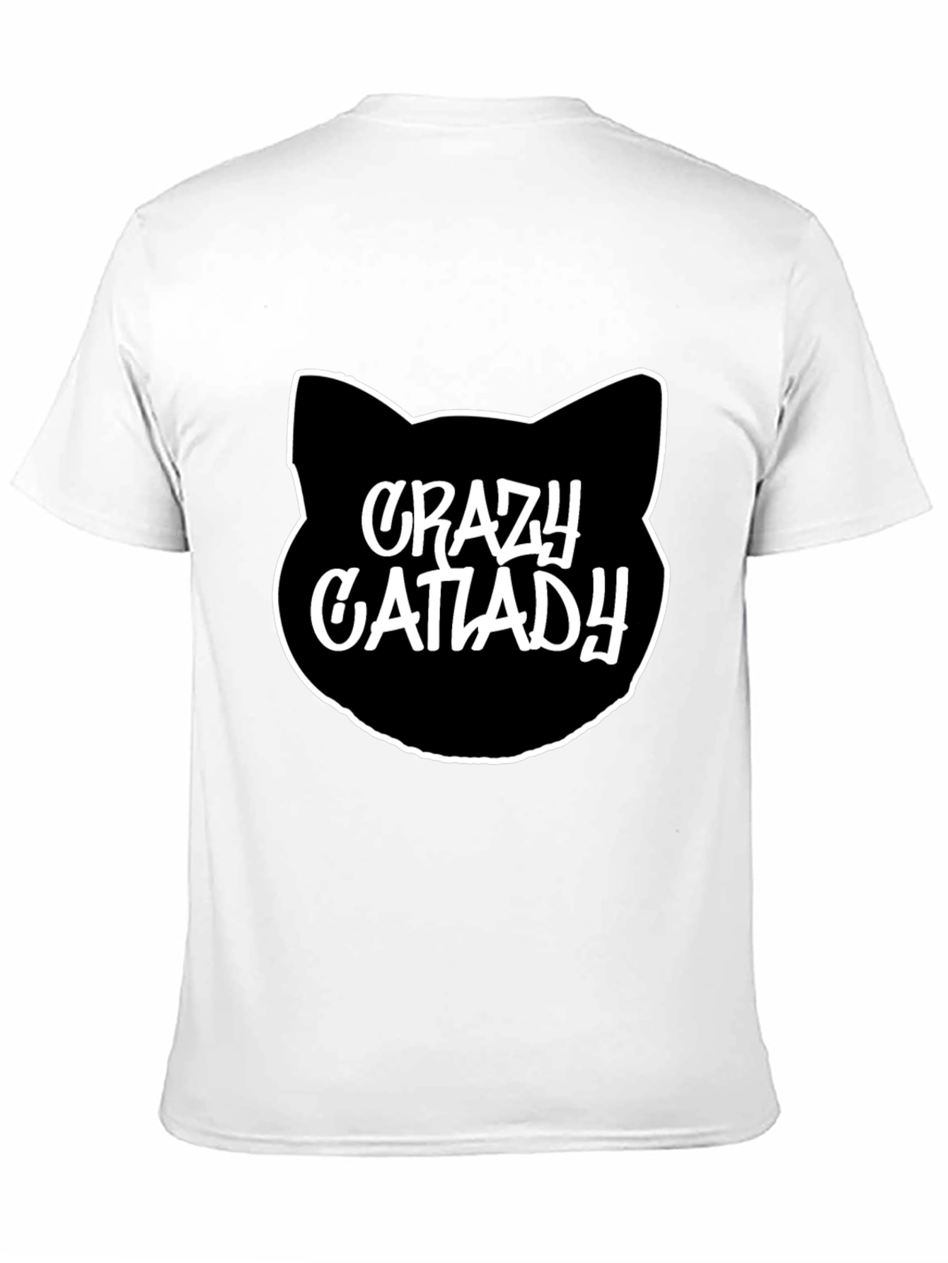 Crazy Cat Lady T-Shirt - Black Crew Neck Tee