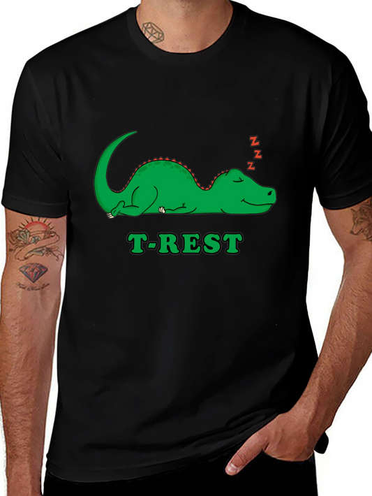 T-Rest Dinosaur Black T-Shirt