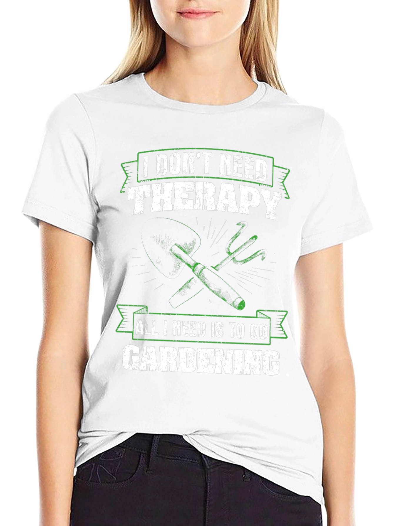 Gardening Therapy T-Shirt - Black