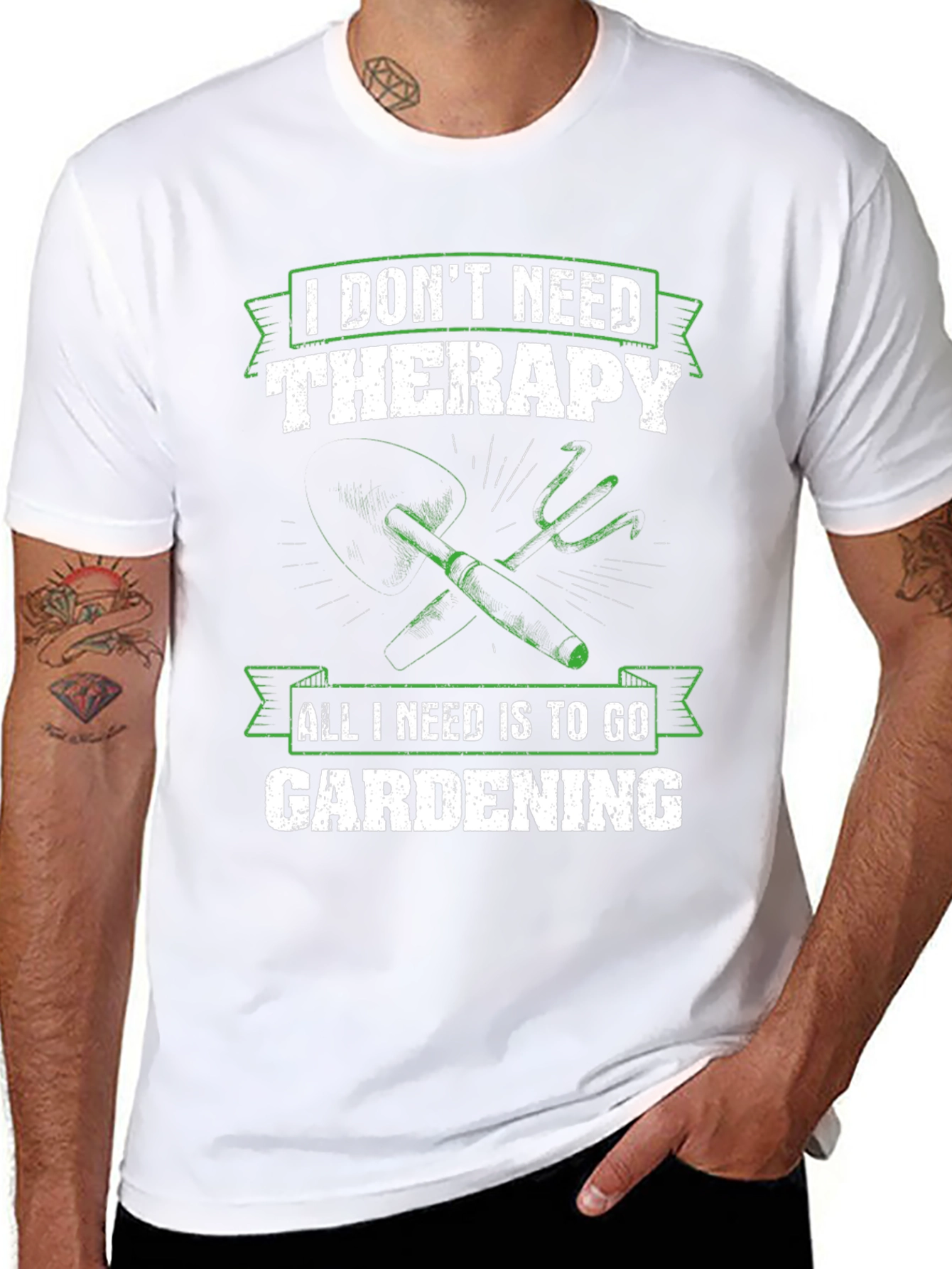 Gardening Therapy T-Shirt - Black