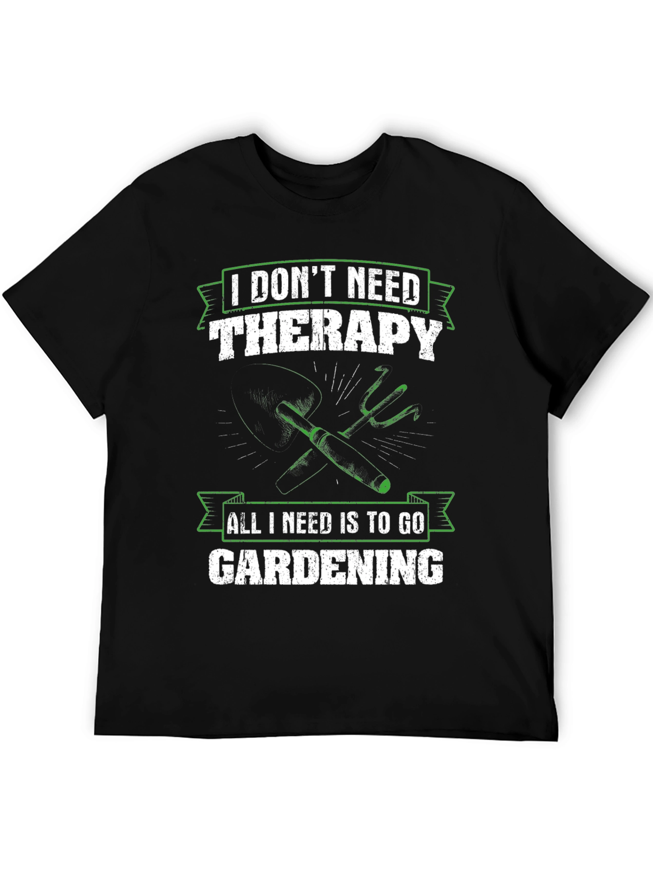 Gardening Therapy T-Shirt - Black