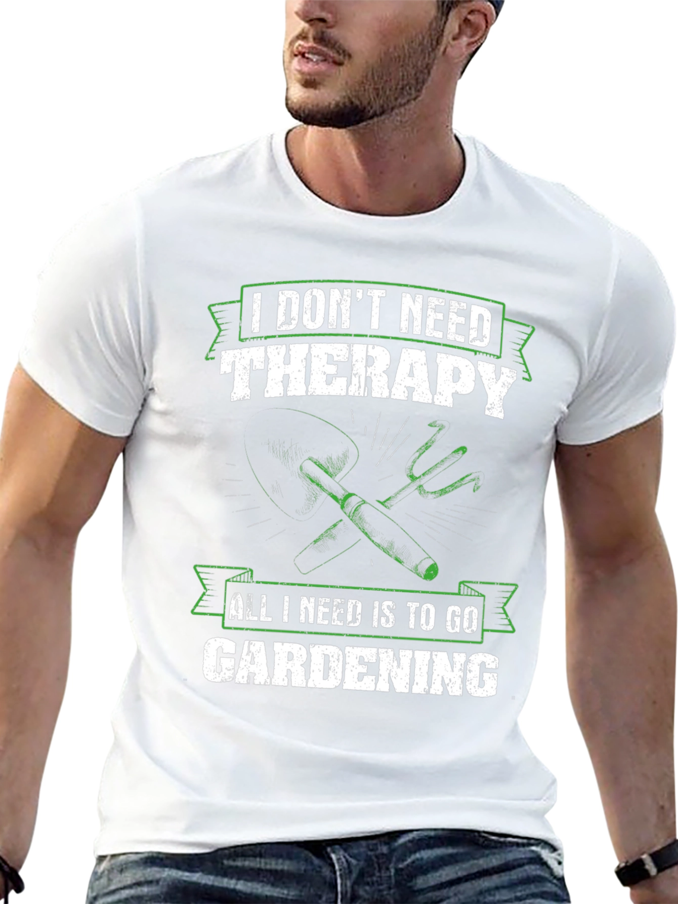 Gardening Therapy T-Shirt - Black