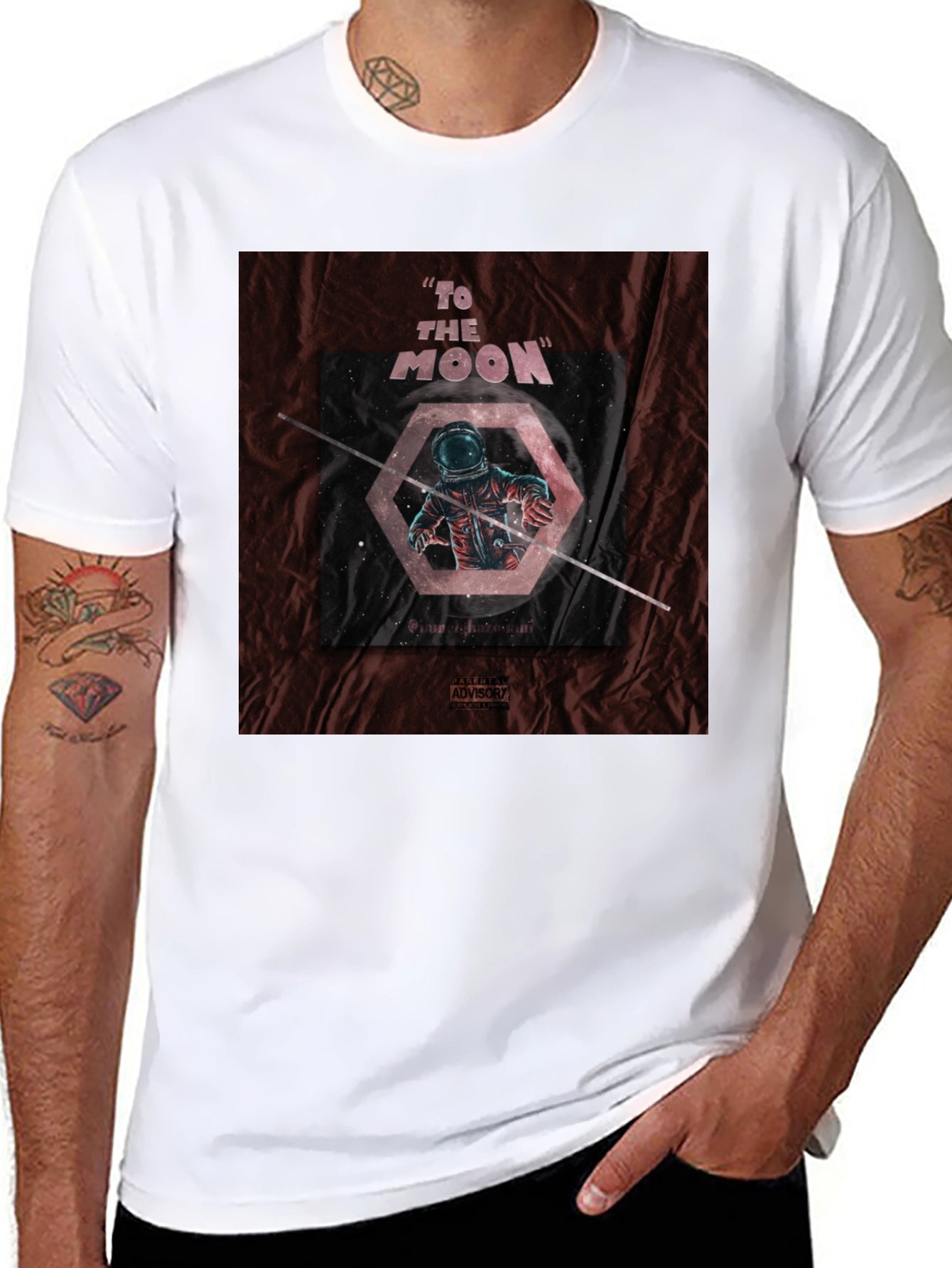 To The Moon Graphic Print T-Shirt