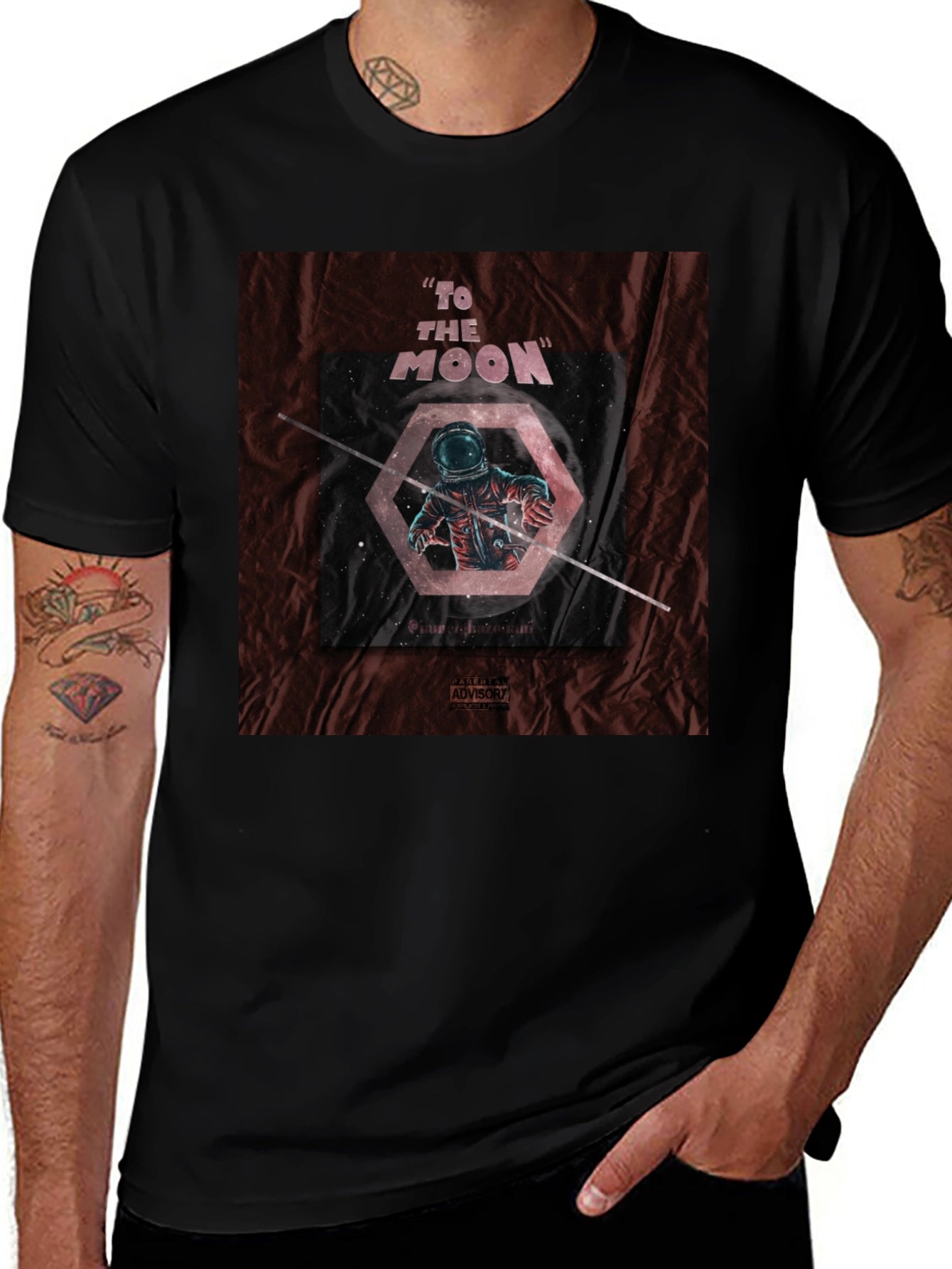 To The Moon Graphic Print T-Shirt