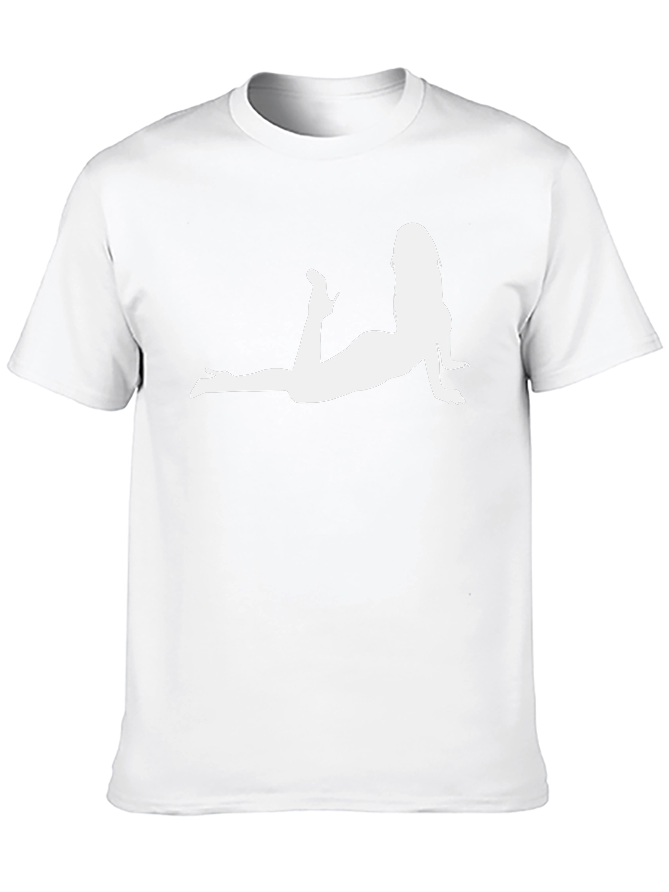 Black T-Shirt with Woman Silhouette Graphic
