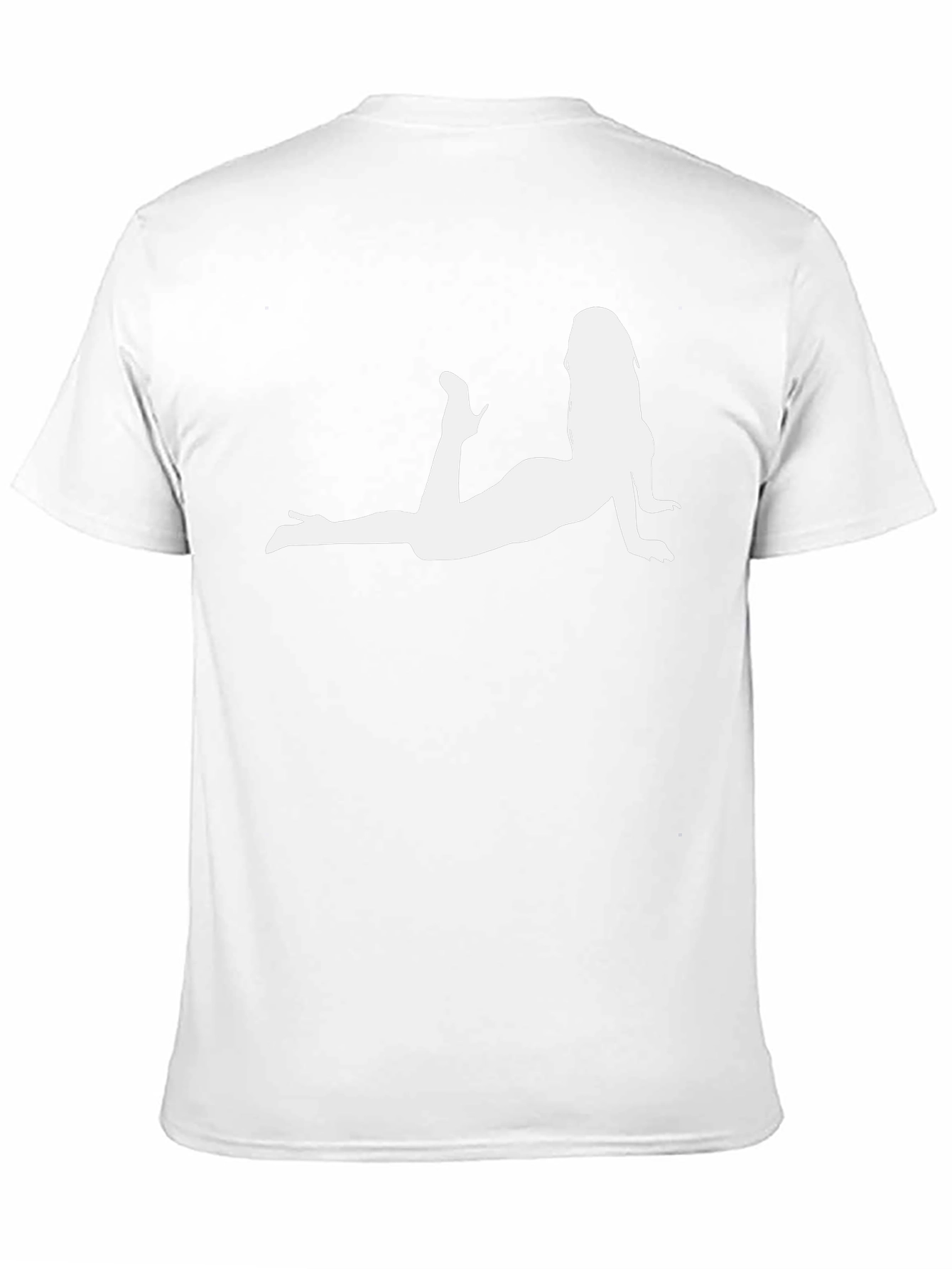 Black T-Shirt with Woman Silhouette Graphic