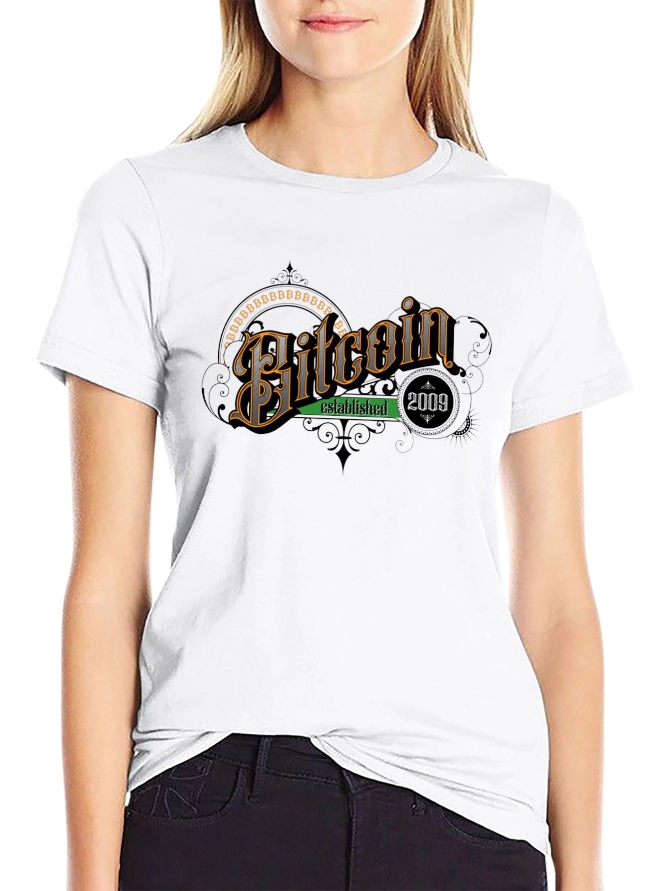 Bitcoin Established 2009 Black T-Shirt