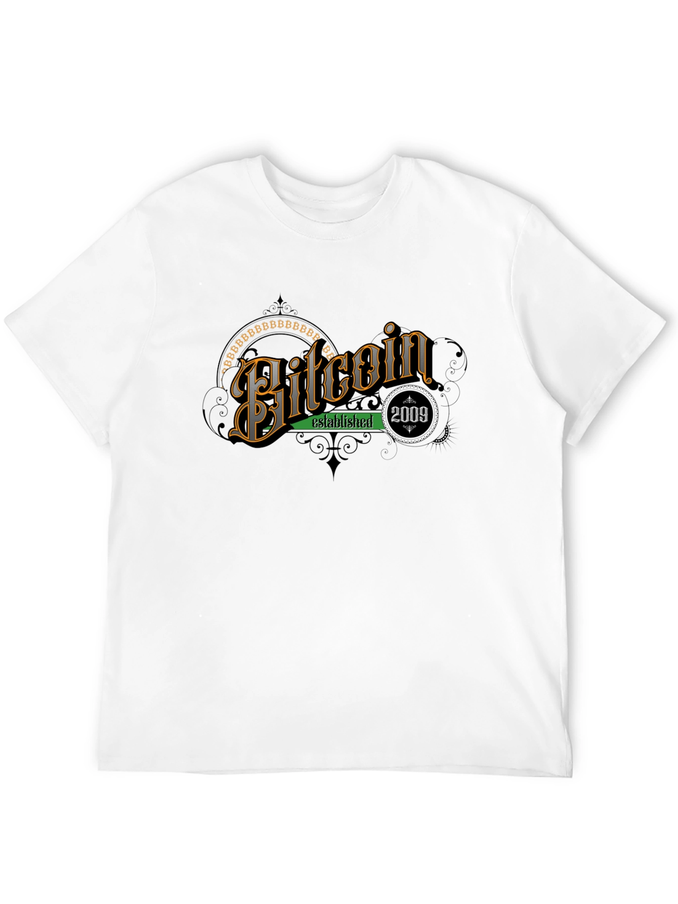 Bitcoin Established 2009 Black T-Shirt