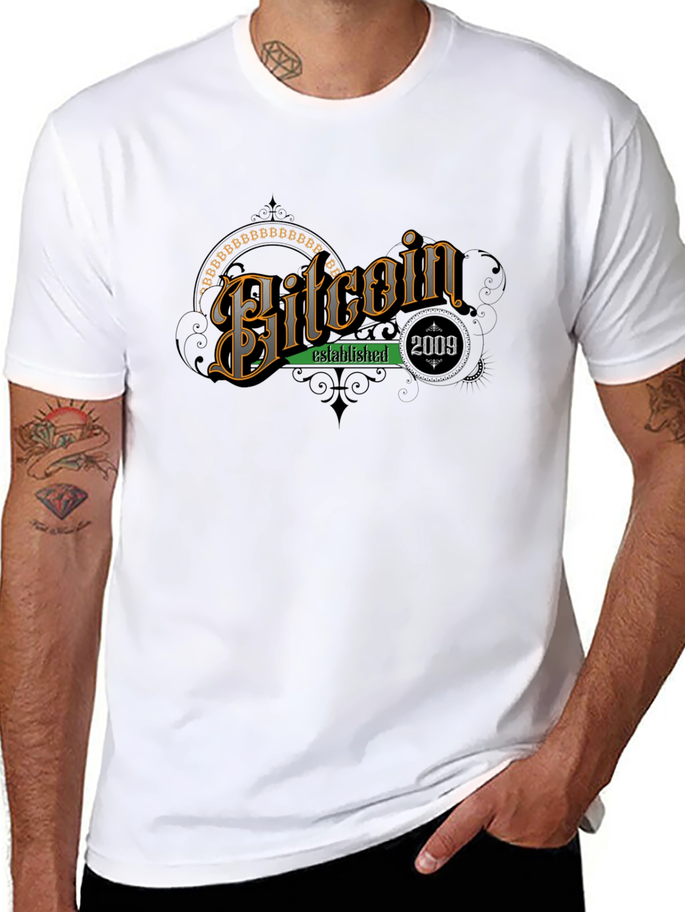 Bitcoin Established 2009 Black T-Shirt