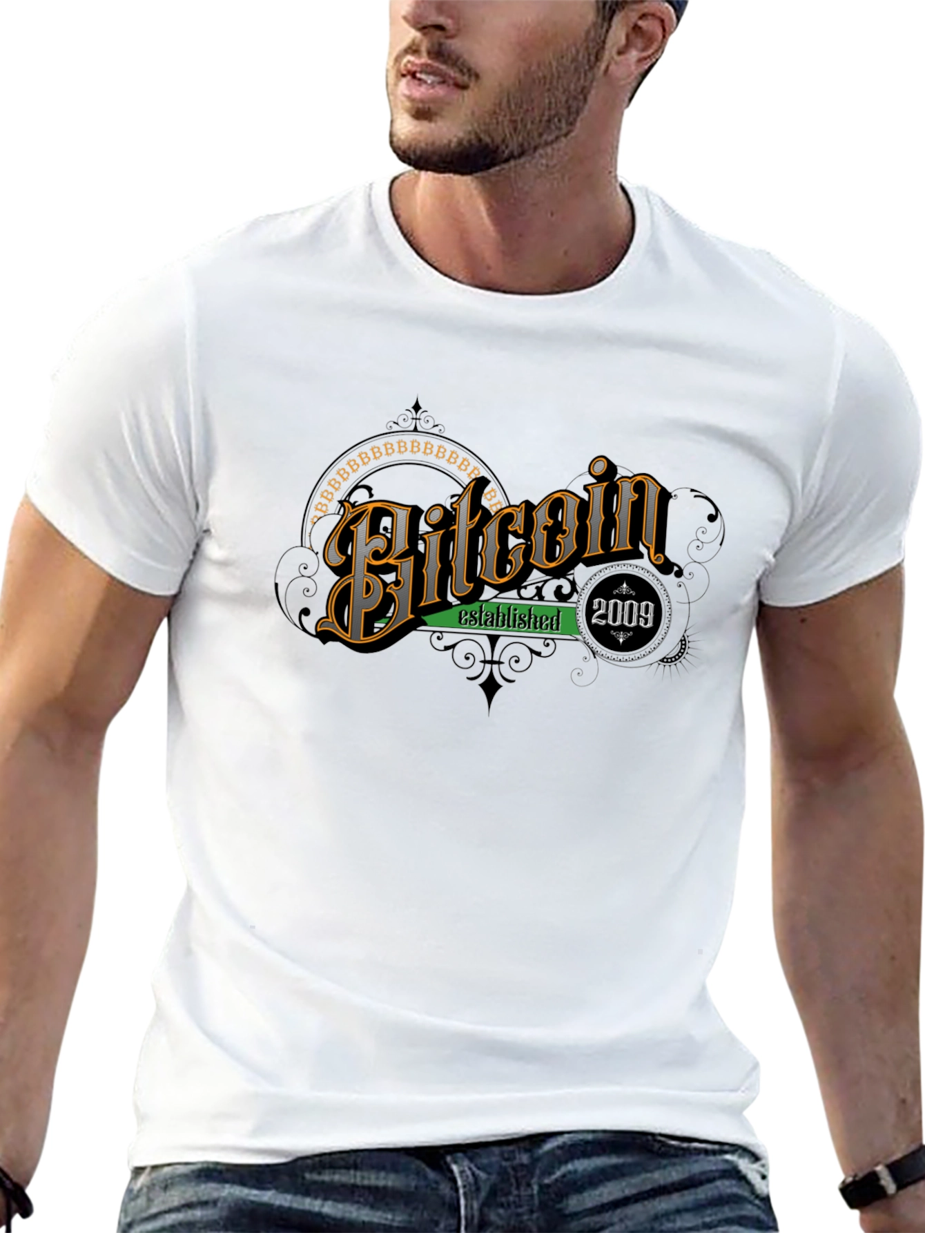 Bitcoin Established 2009 Black T-Shirt