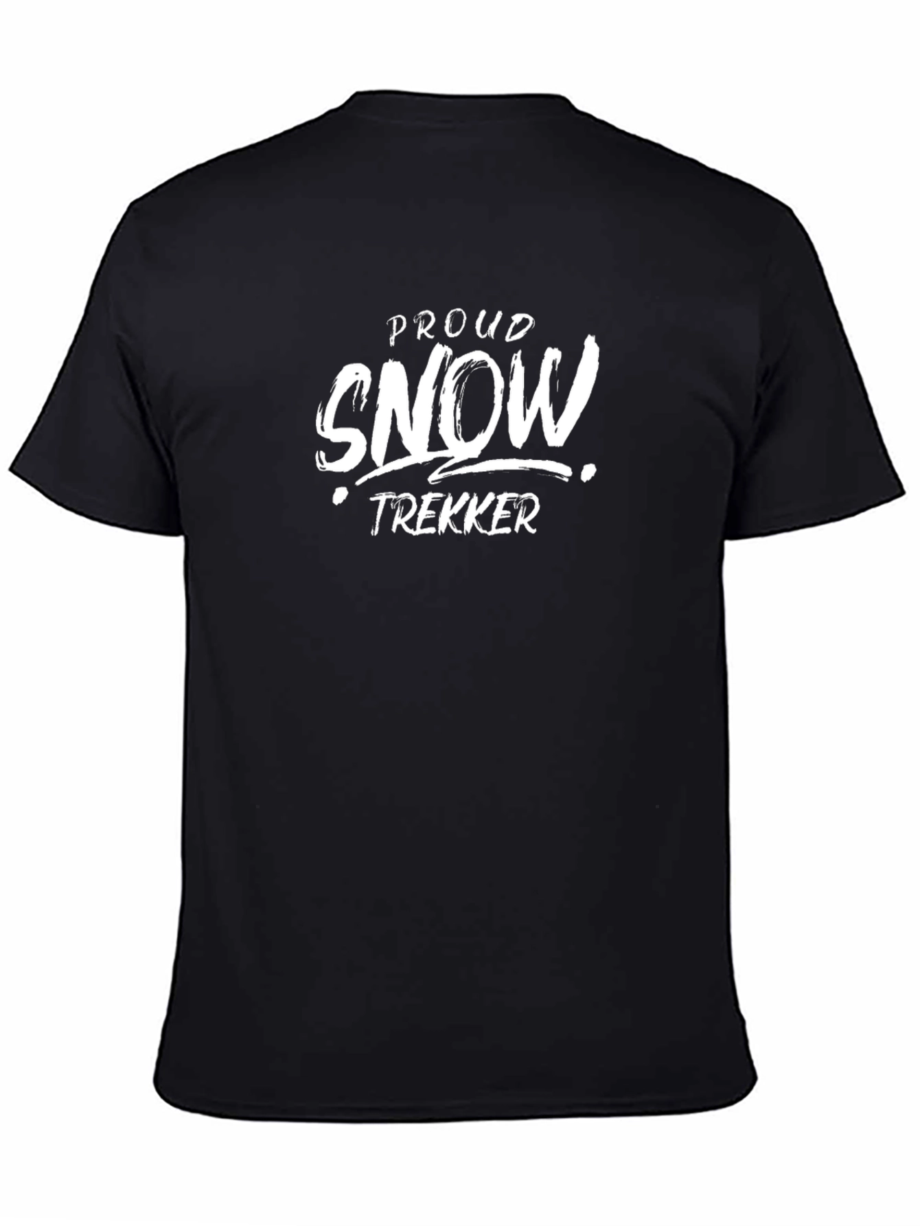 Proud Snow Trekker Black Graphic T-Shirt