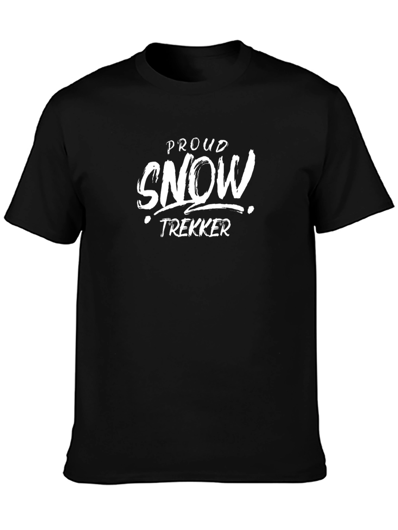 Proud Snow Trekker Black Graphic T-Shirt