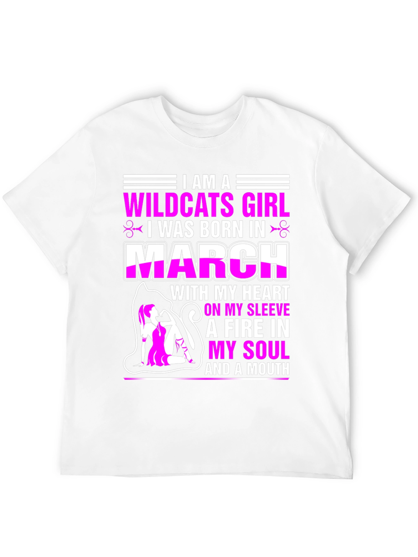Wildcats Girl March Birthday T-Shirt