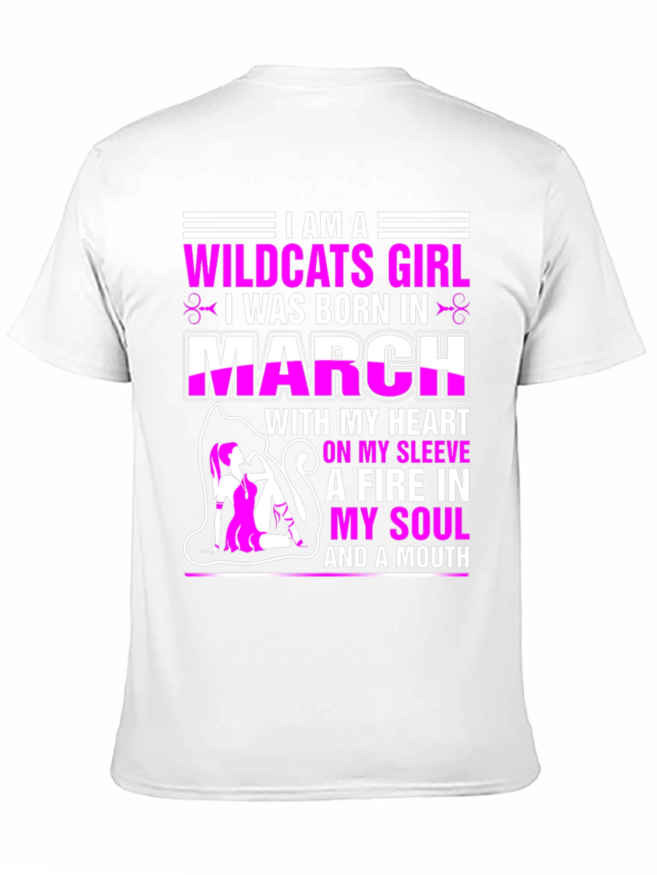 Wildcats Girl March Birthday T-Shirt