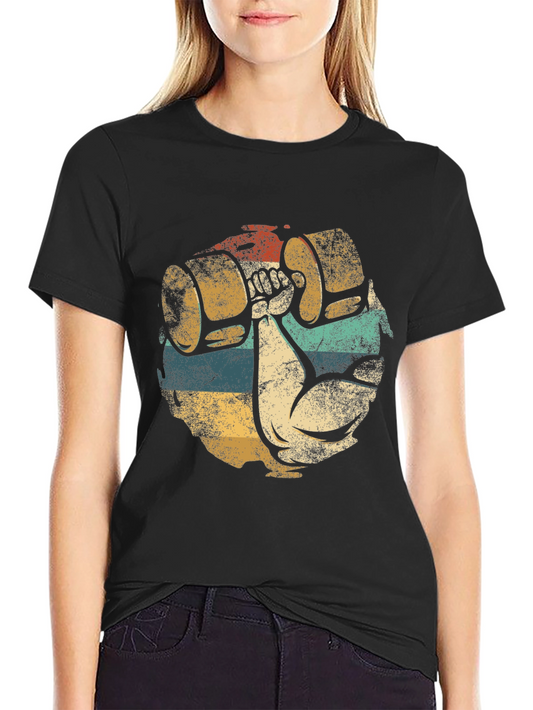 Vintage Gym T-Shirt - Retro Weightlifting Design
