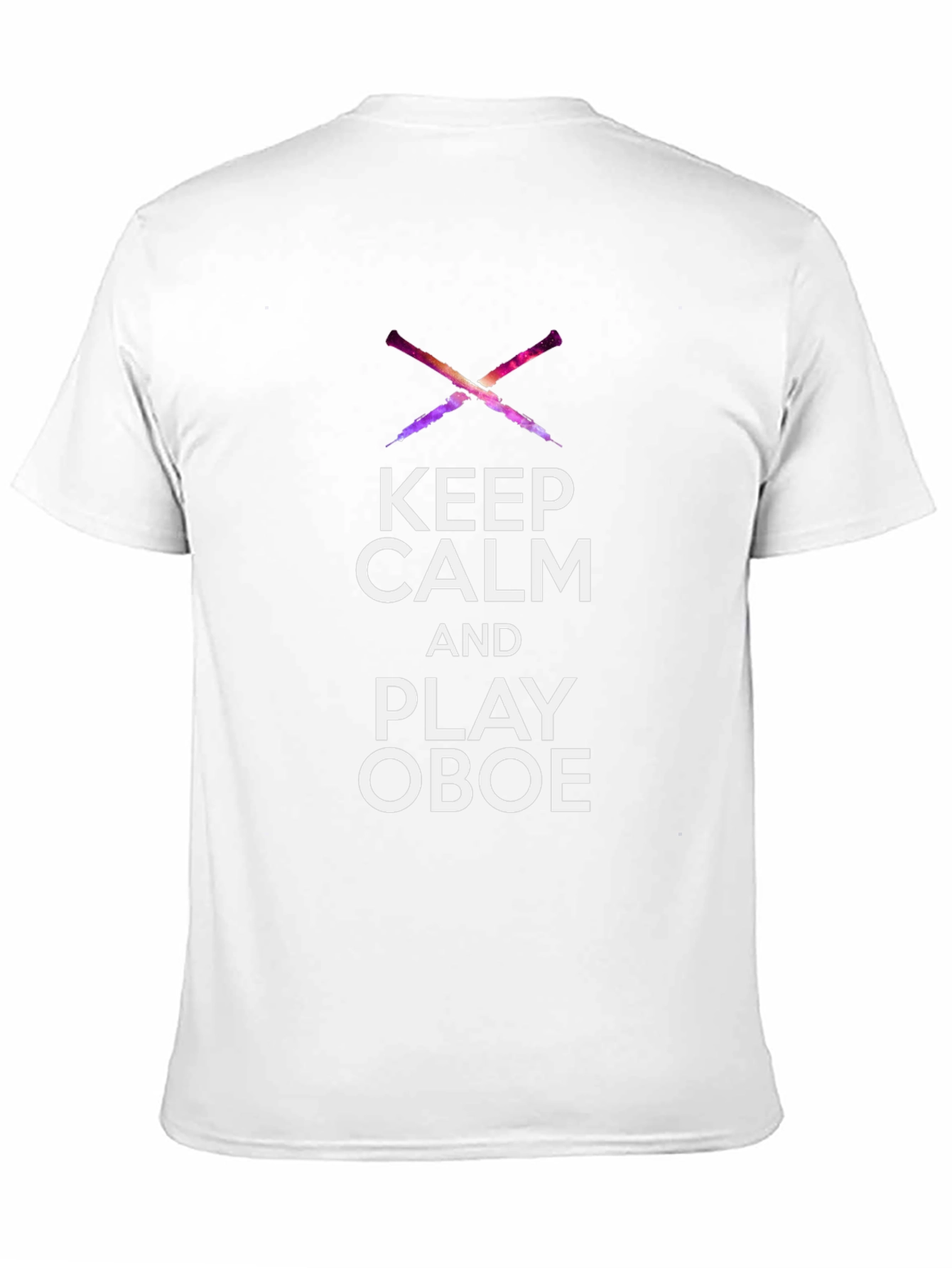 Keep Calm and Play Oboe Black T-Shirt