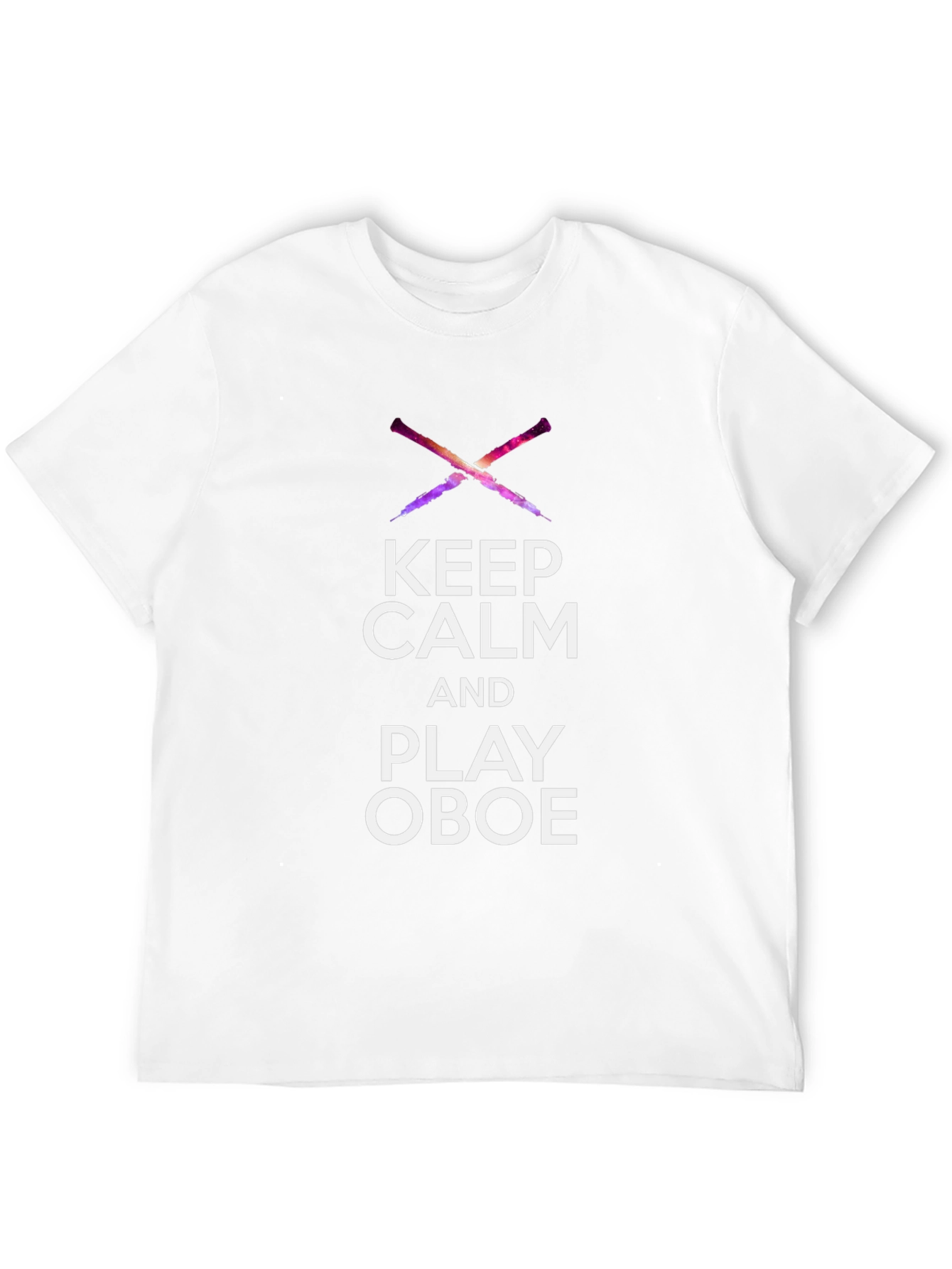 Keep Calm and Play Oboe Black T-Shirt