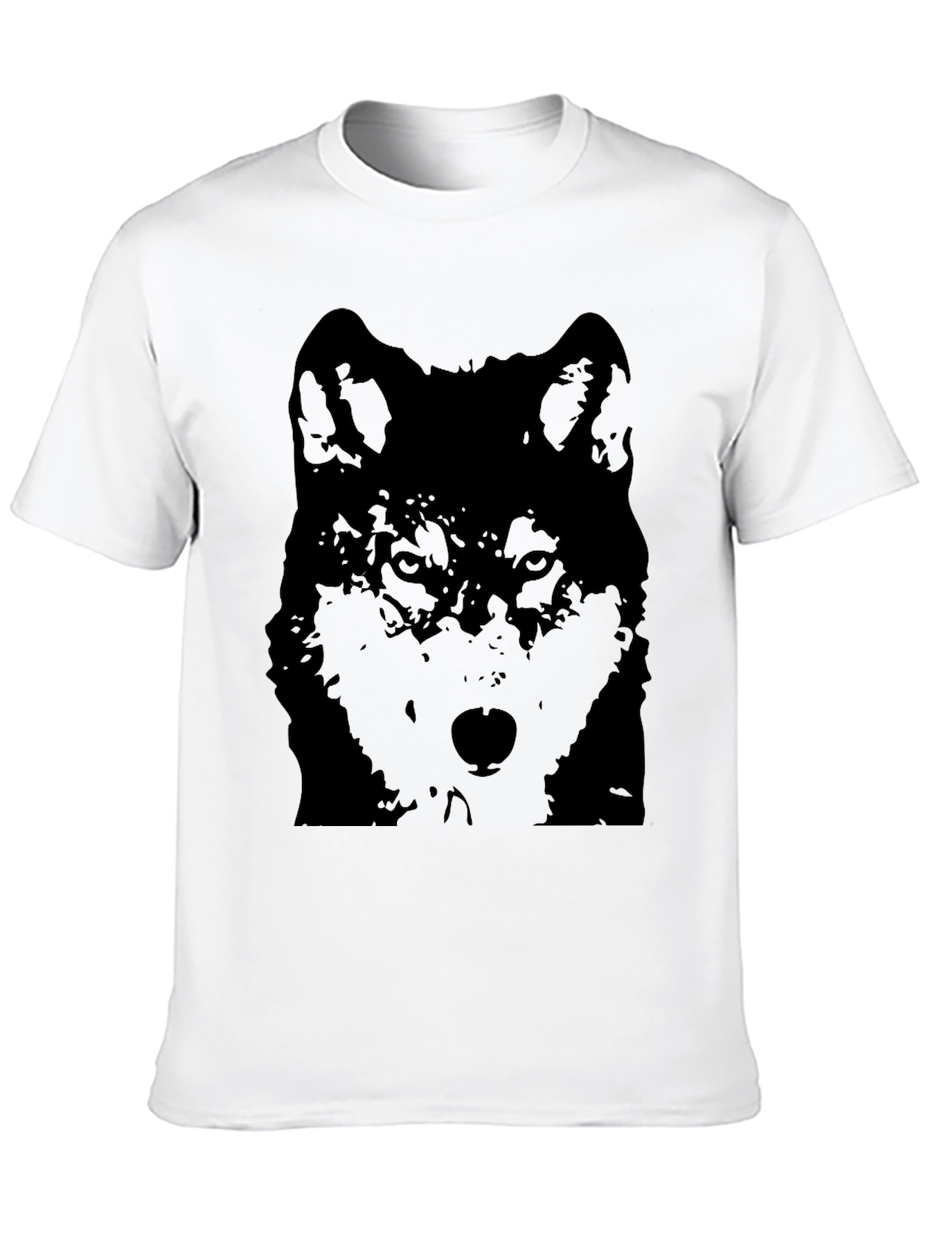 Wolf Graphic Print T-Shirt - Stylish Black Tee