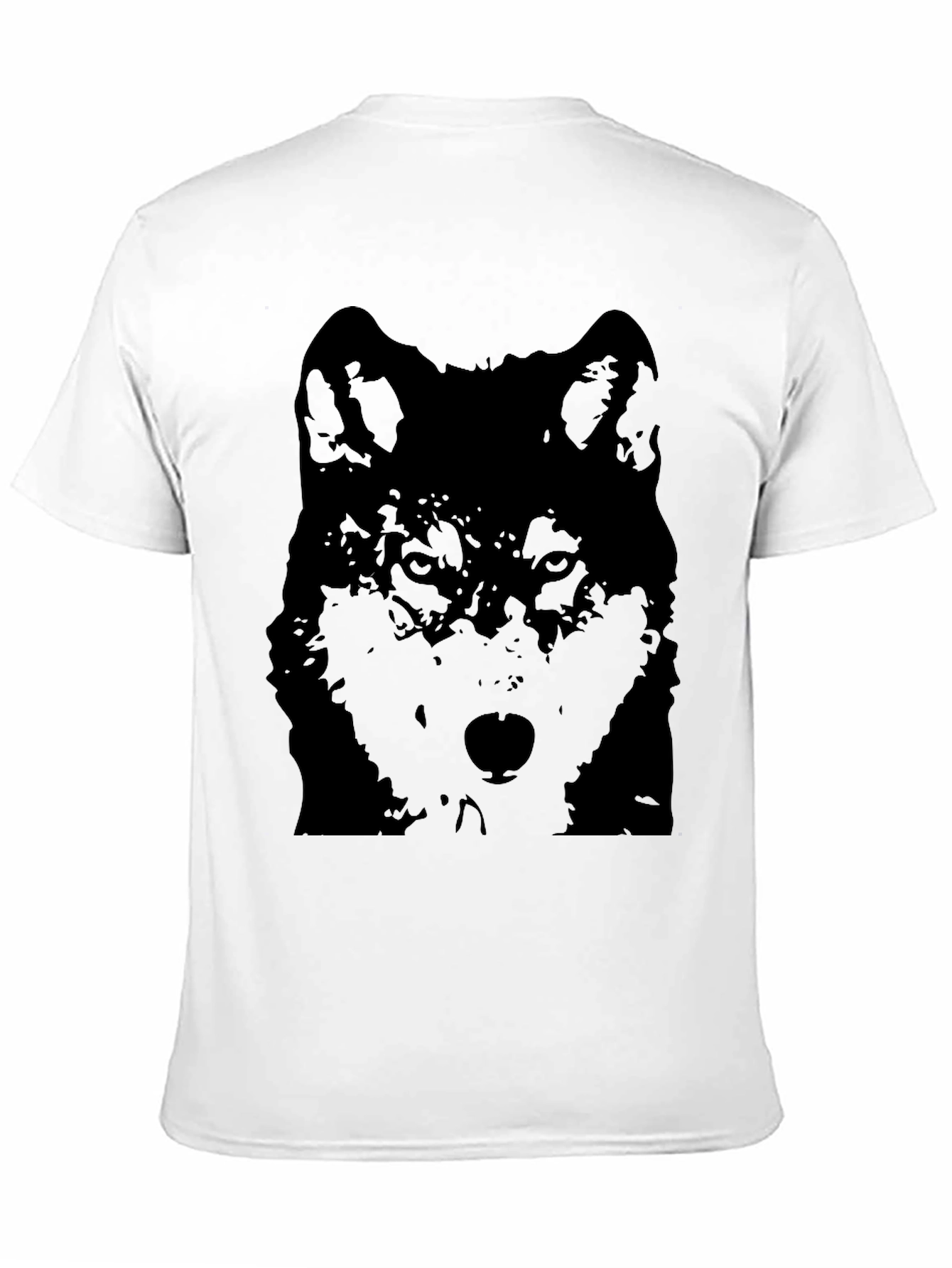 Wolf Graphic Print T-Shirt - Stylish Black Tee