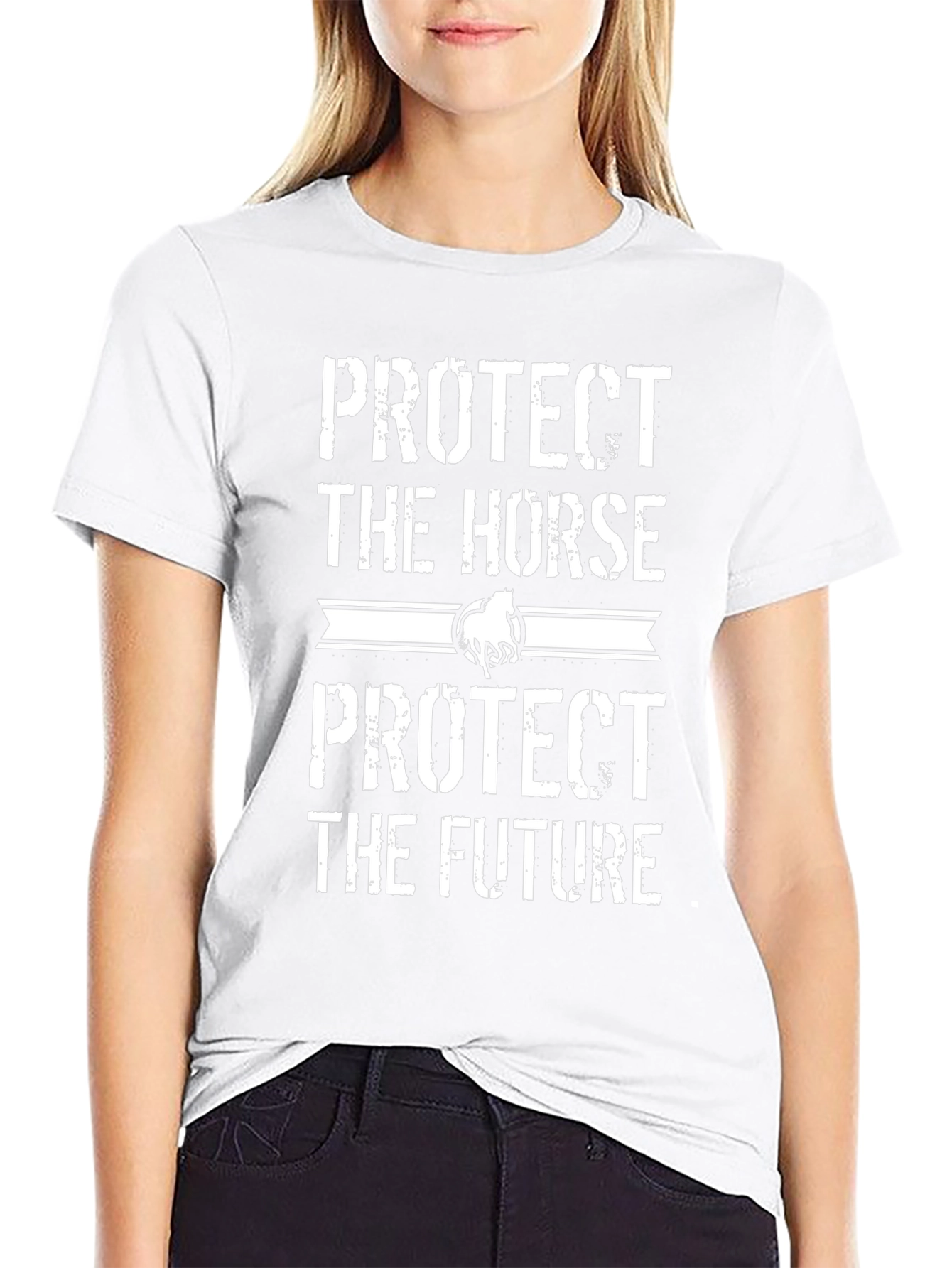 Protect The Horse Protect The Future Black T-Shirt