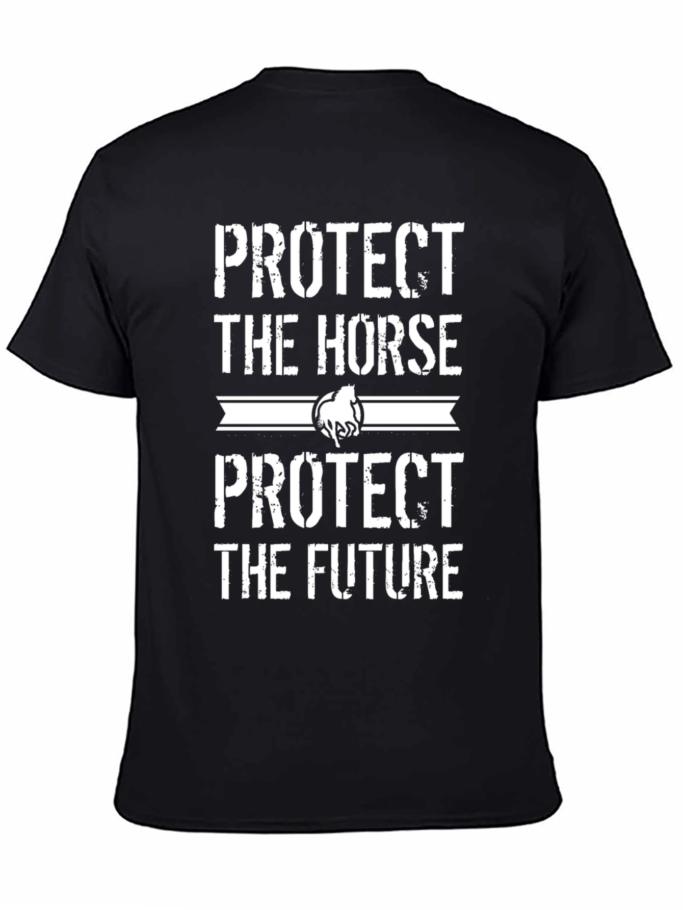 Protect The Horse Protect The Future Black T-Shirt