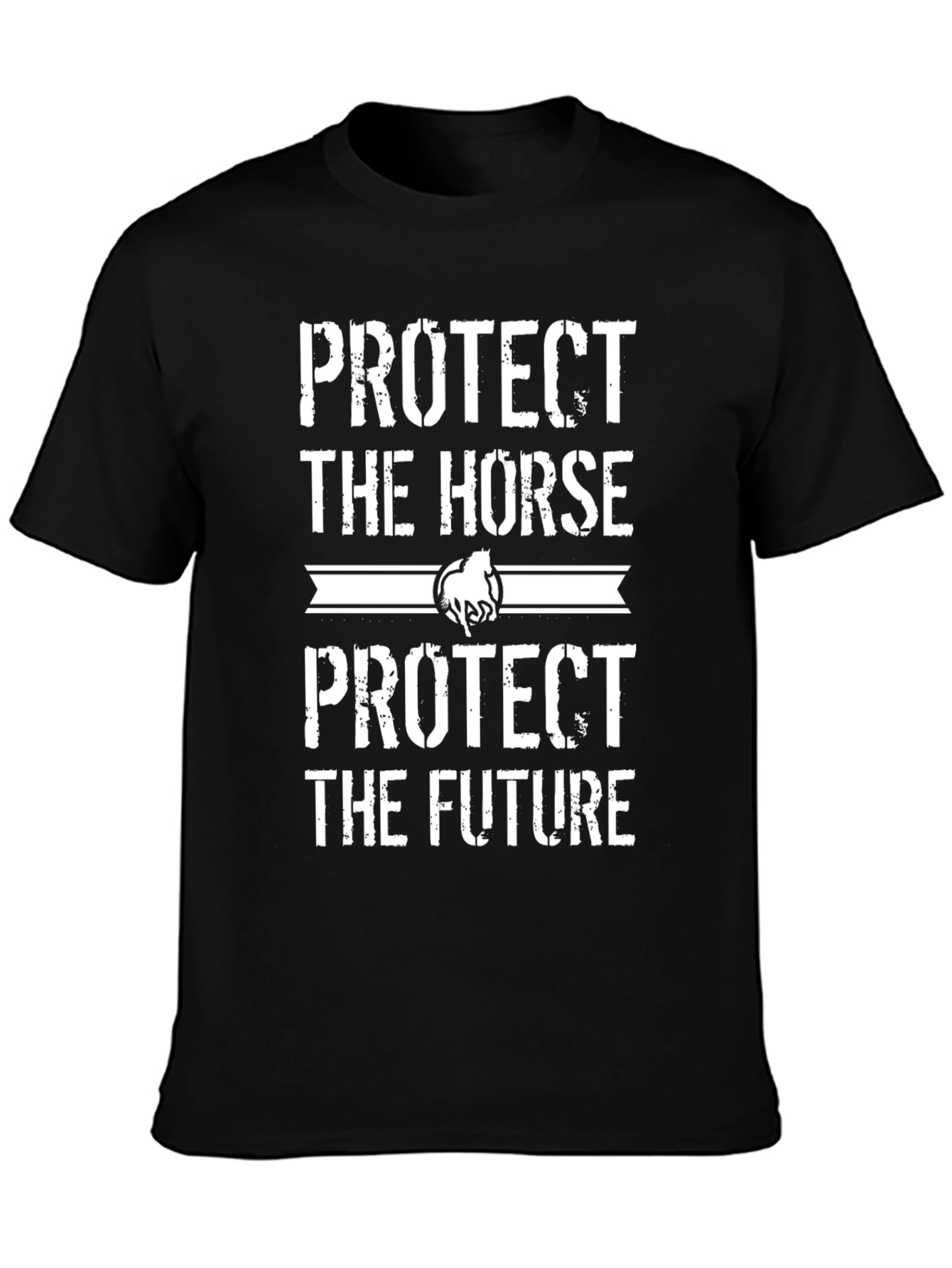 Protect The Horse Protect The Future Black T-Shirt
